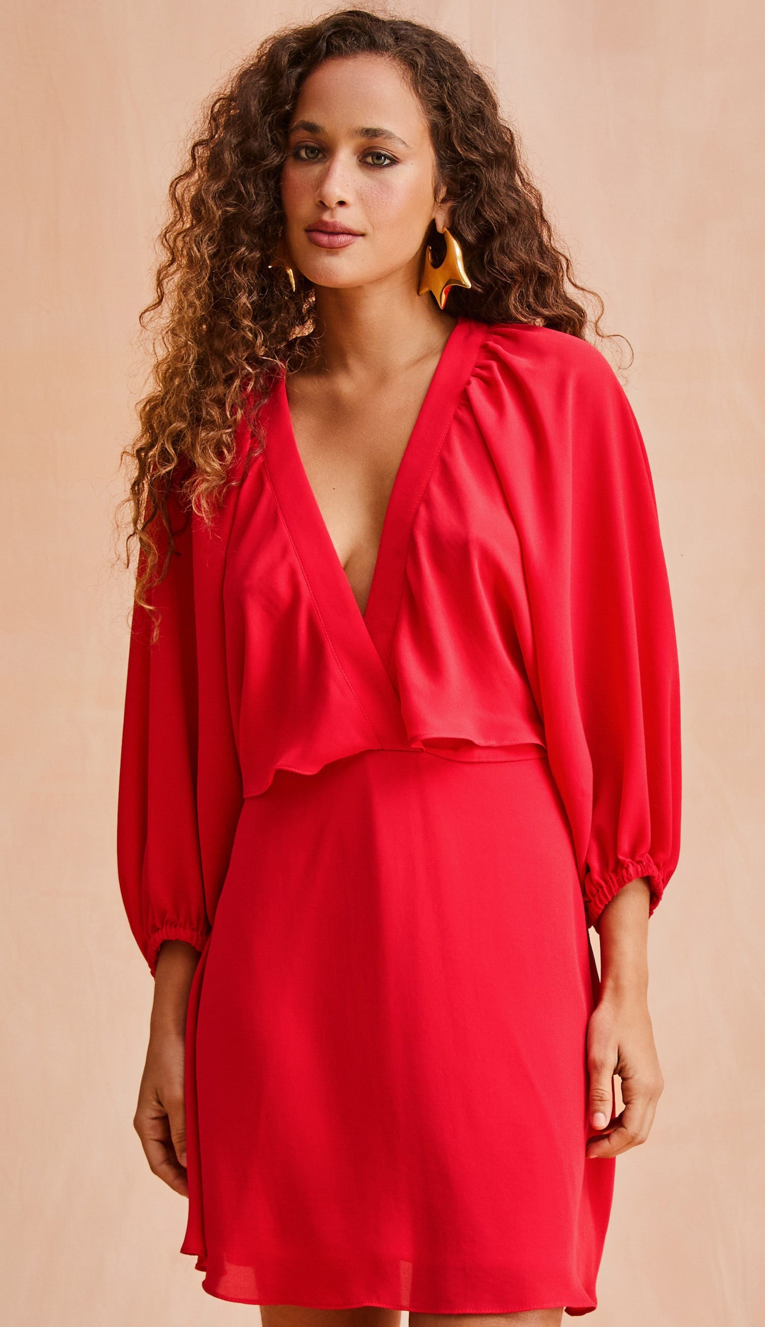 Vestido Sabrina Cereja