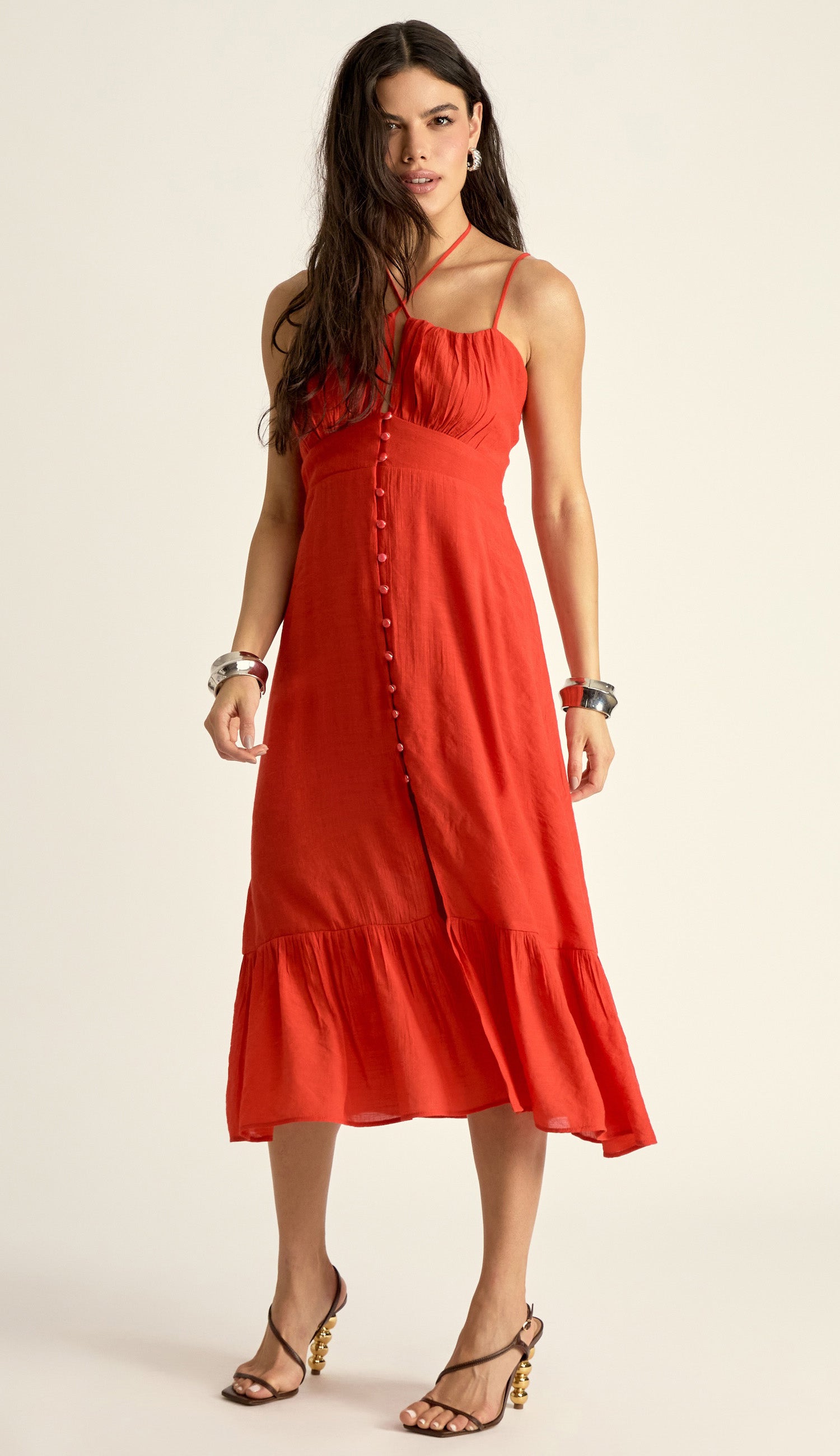 Vestido Selena Cereja