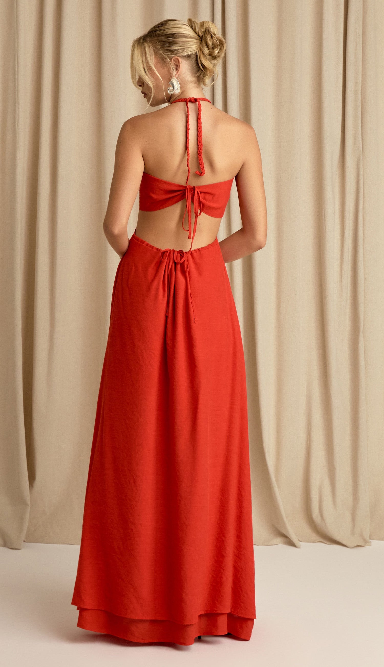 Vestido Larissa Cereja