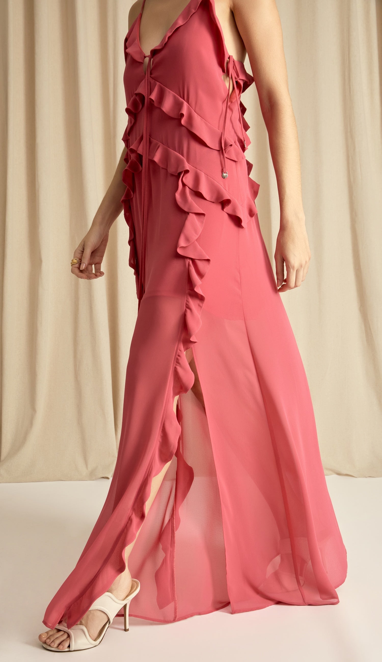 Vestido Anne Marsala Rosê