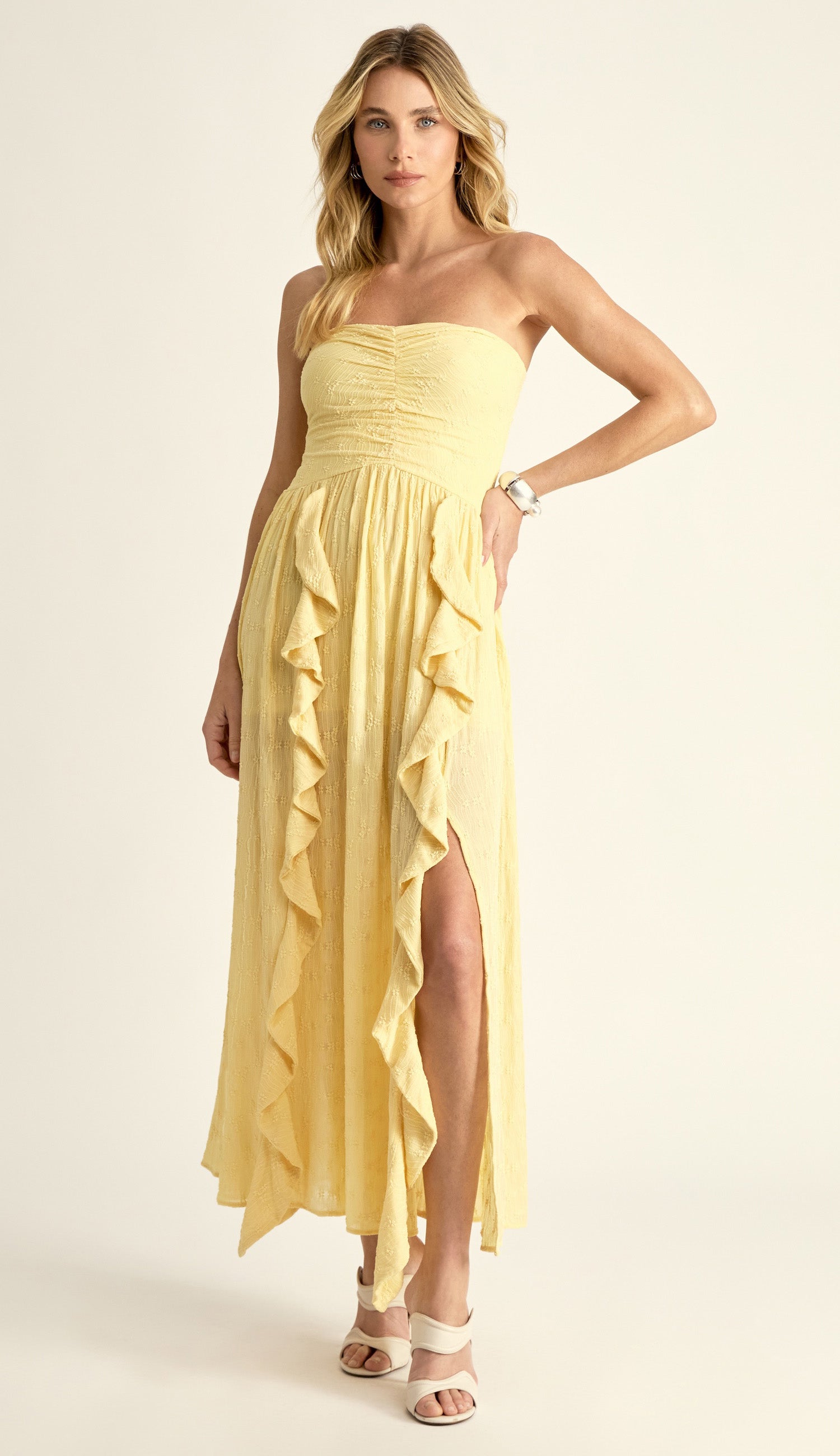 Vestido Beatrice Manteiga