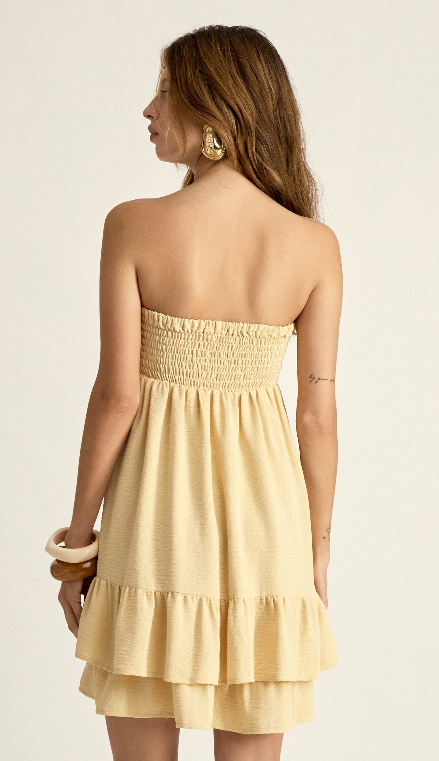 Vestido Elenice Manteiga