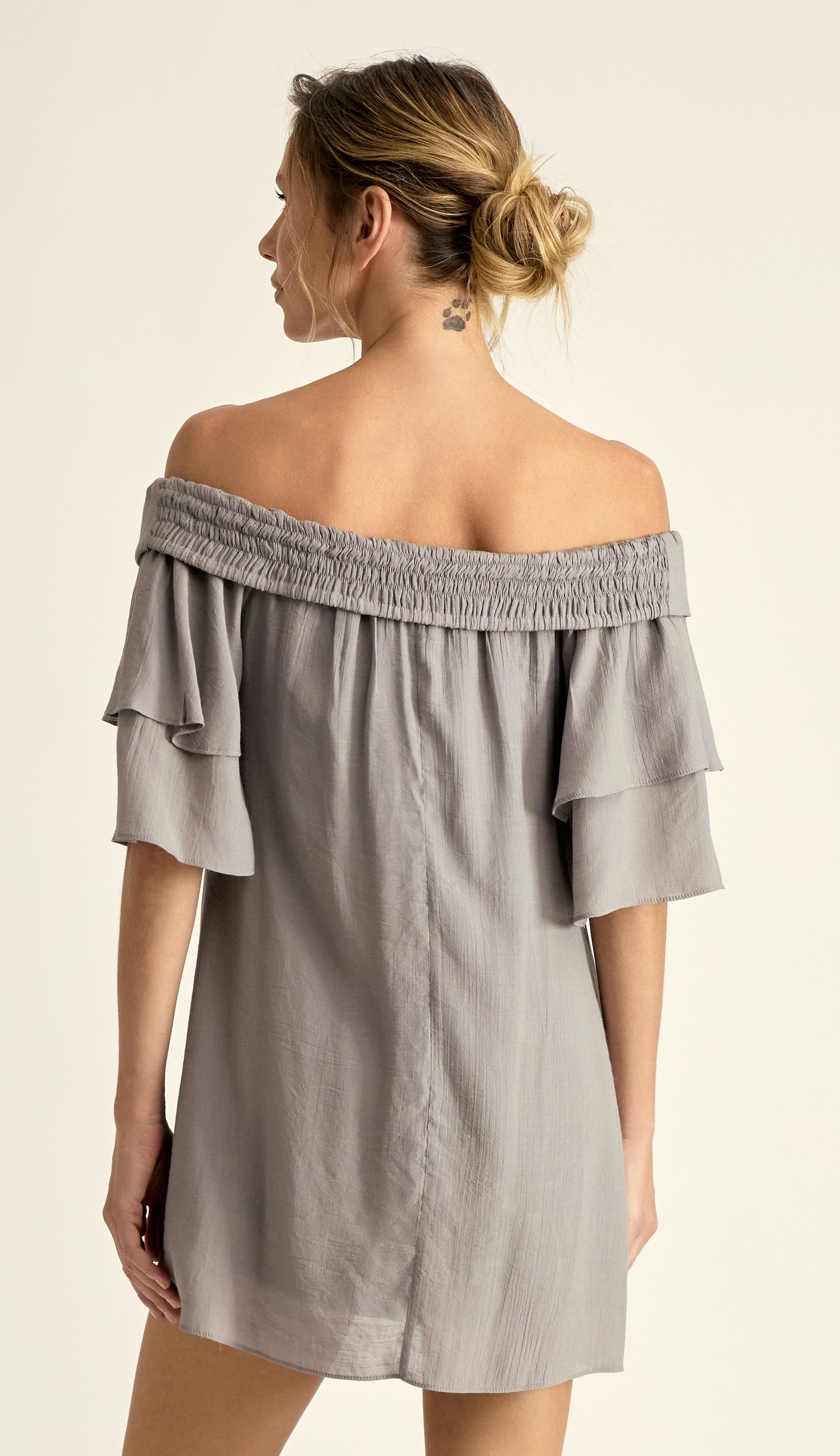 Vestido Felicia Cinza