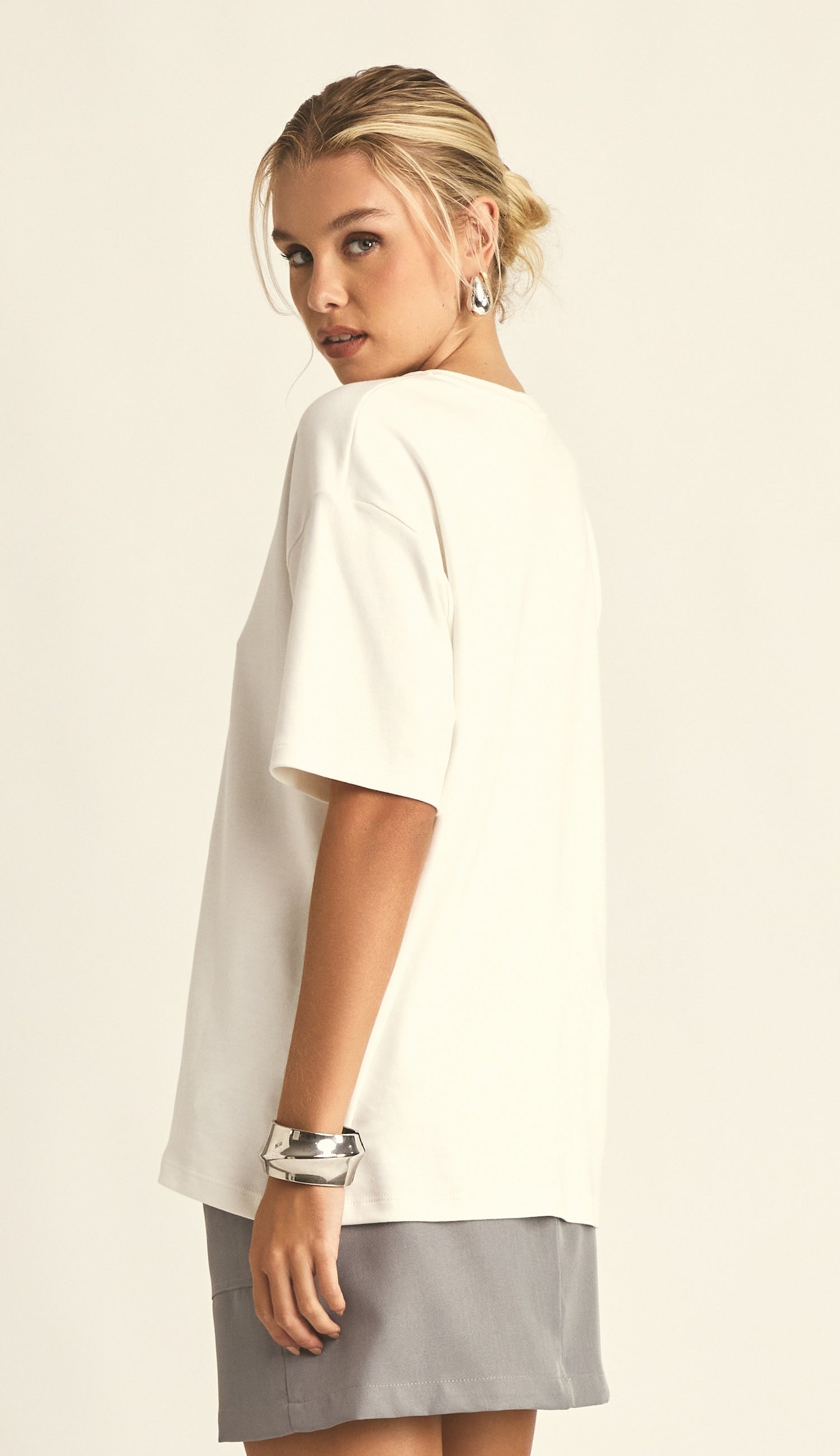 Camiseta Algodão Egipcio Eloá Off White