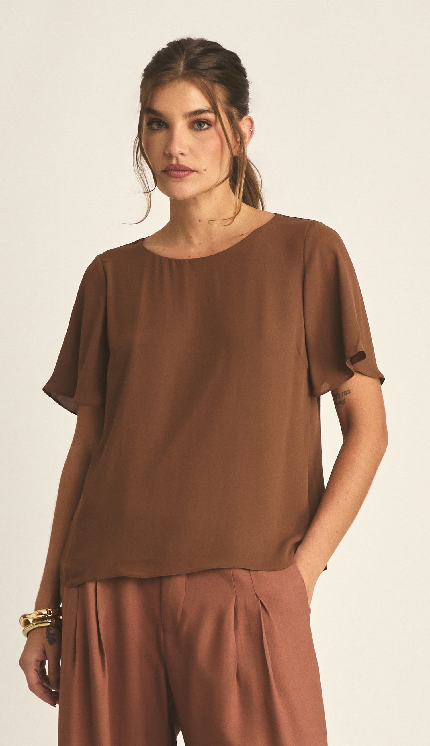 Blusa Danielle Mocha