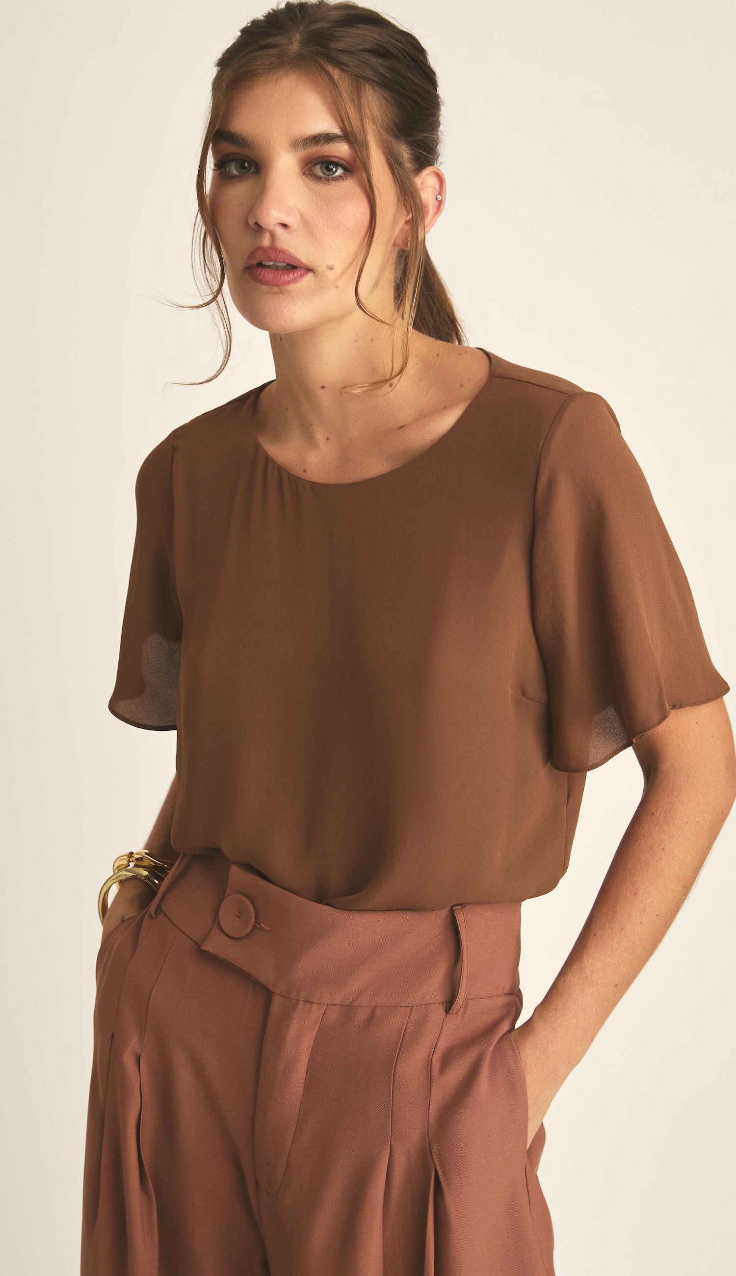 Blusa Danielle Mocha