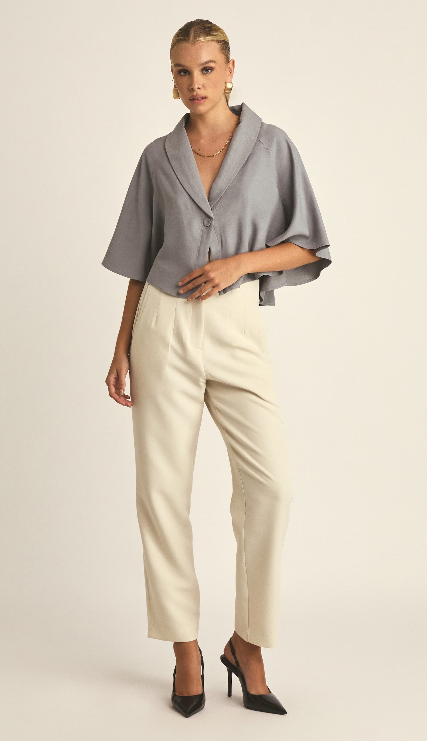 Blusa Cristina Cinza