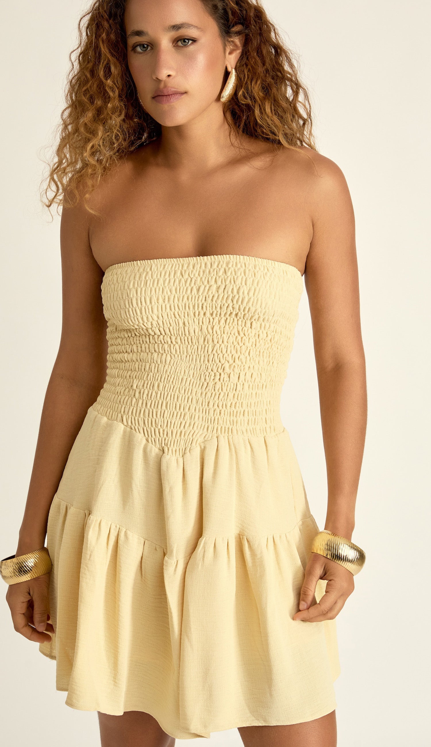 Vestido Brie Manteiga