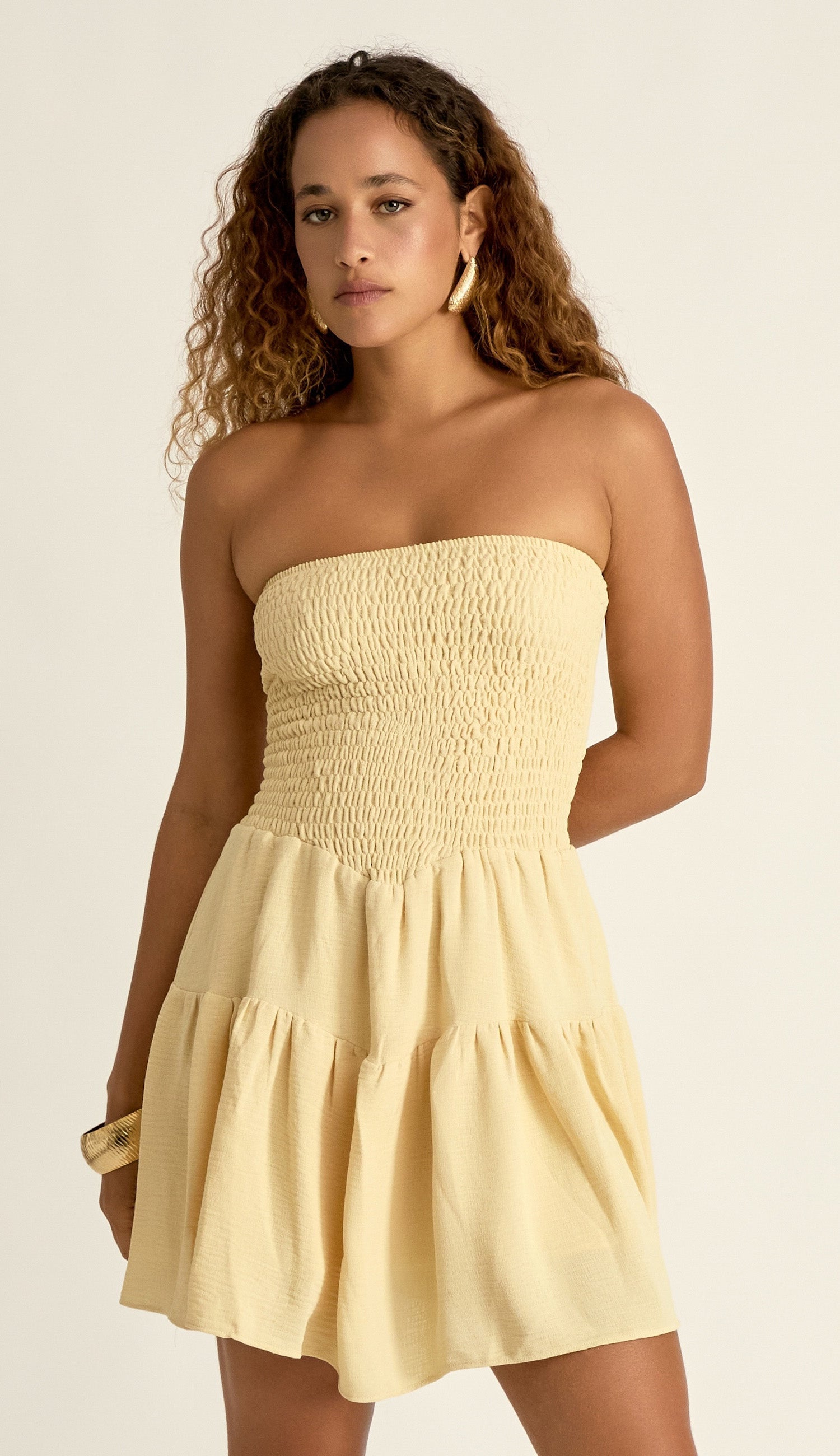 Vestido Brie Manteiga