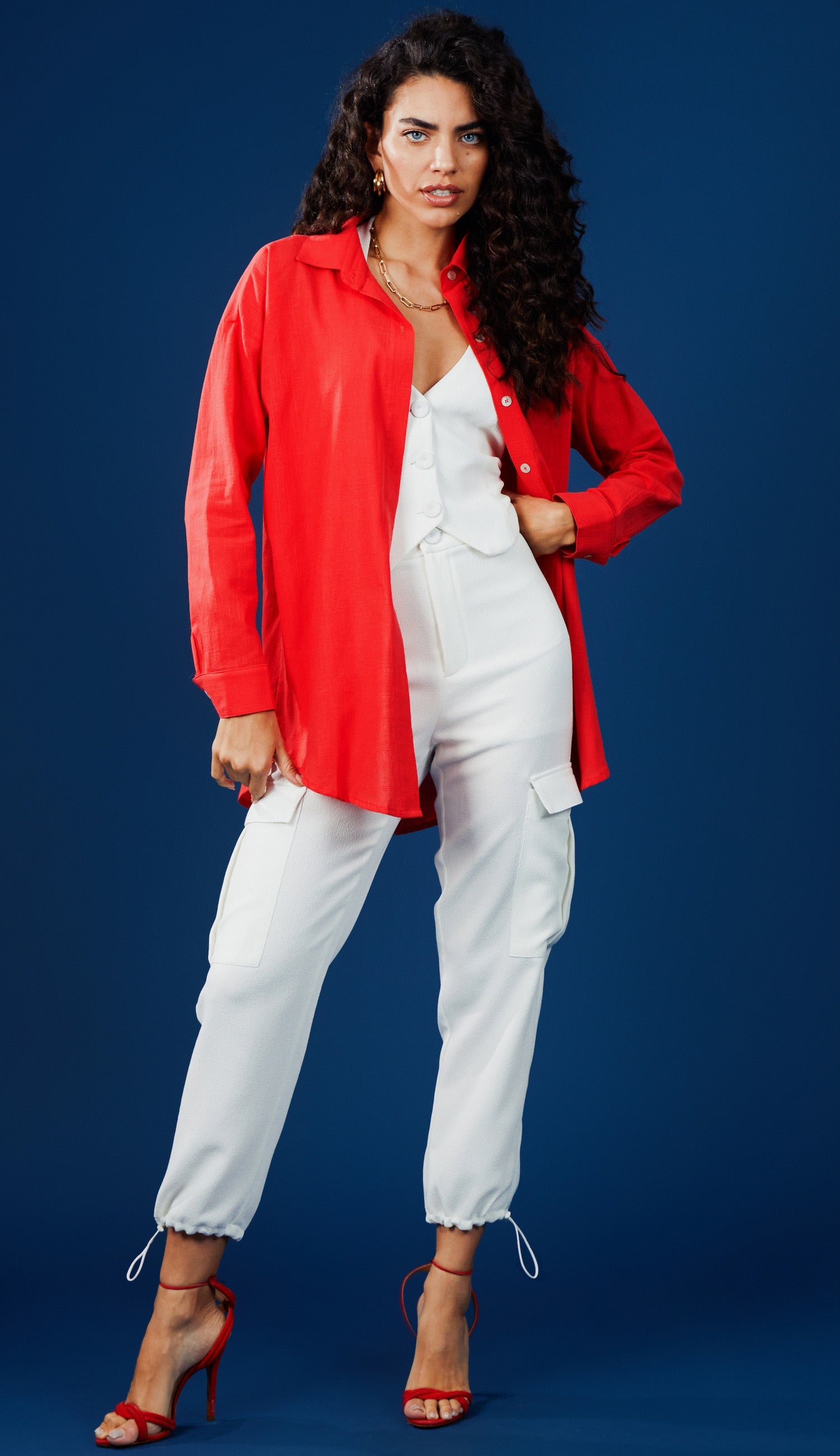 Camisa Salinas Cereja