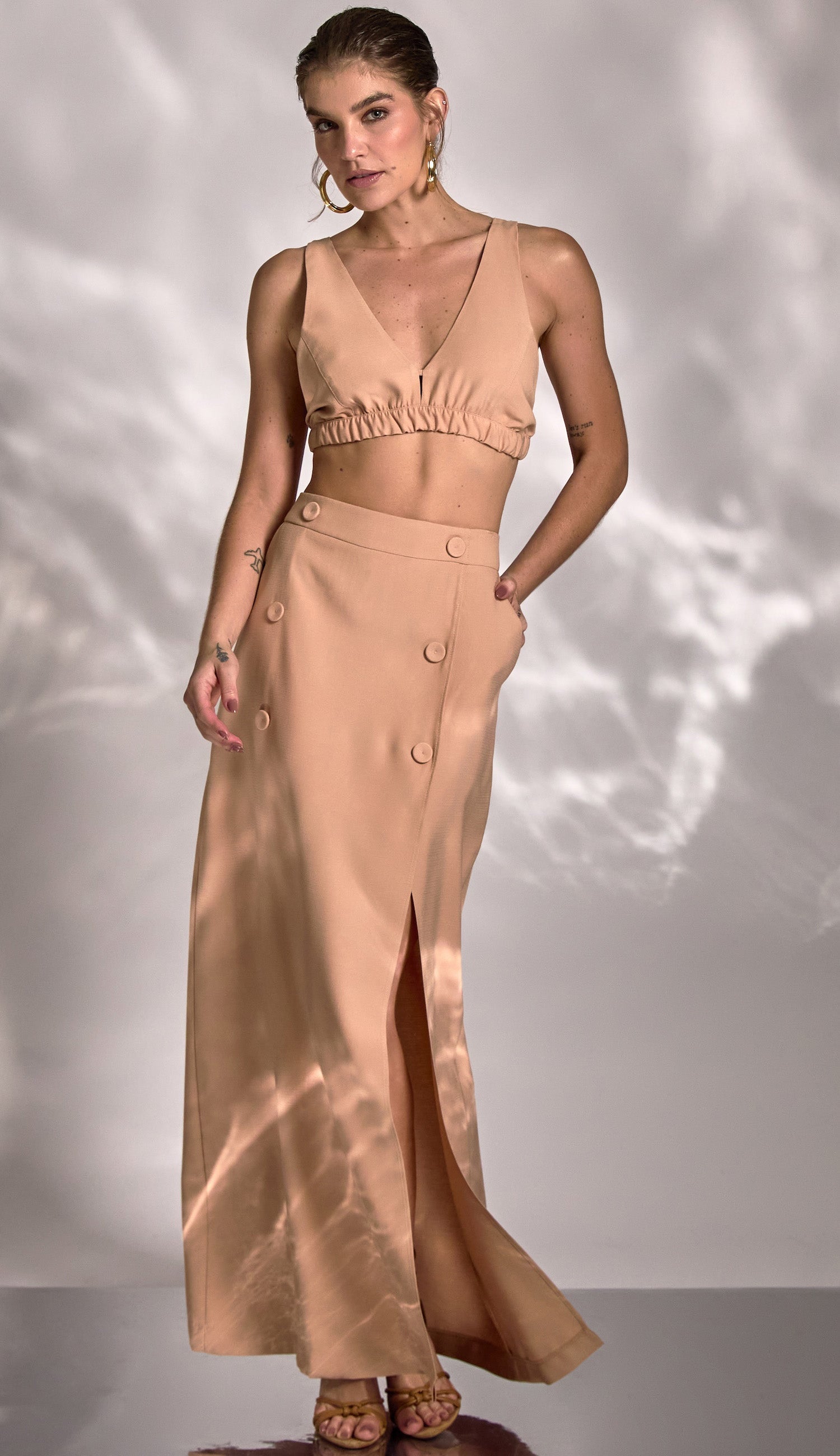 Conjunto Thaisa Caramelo