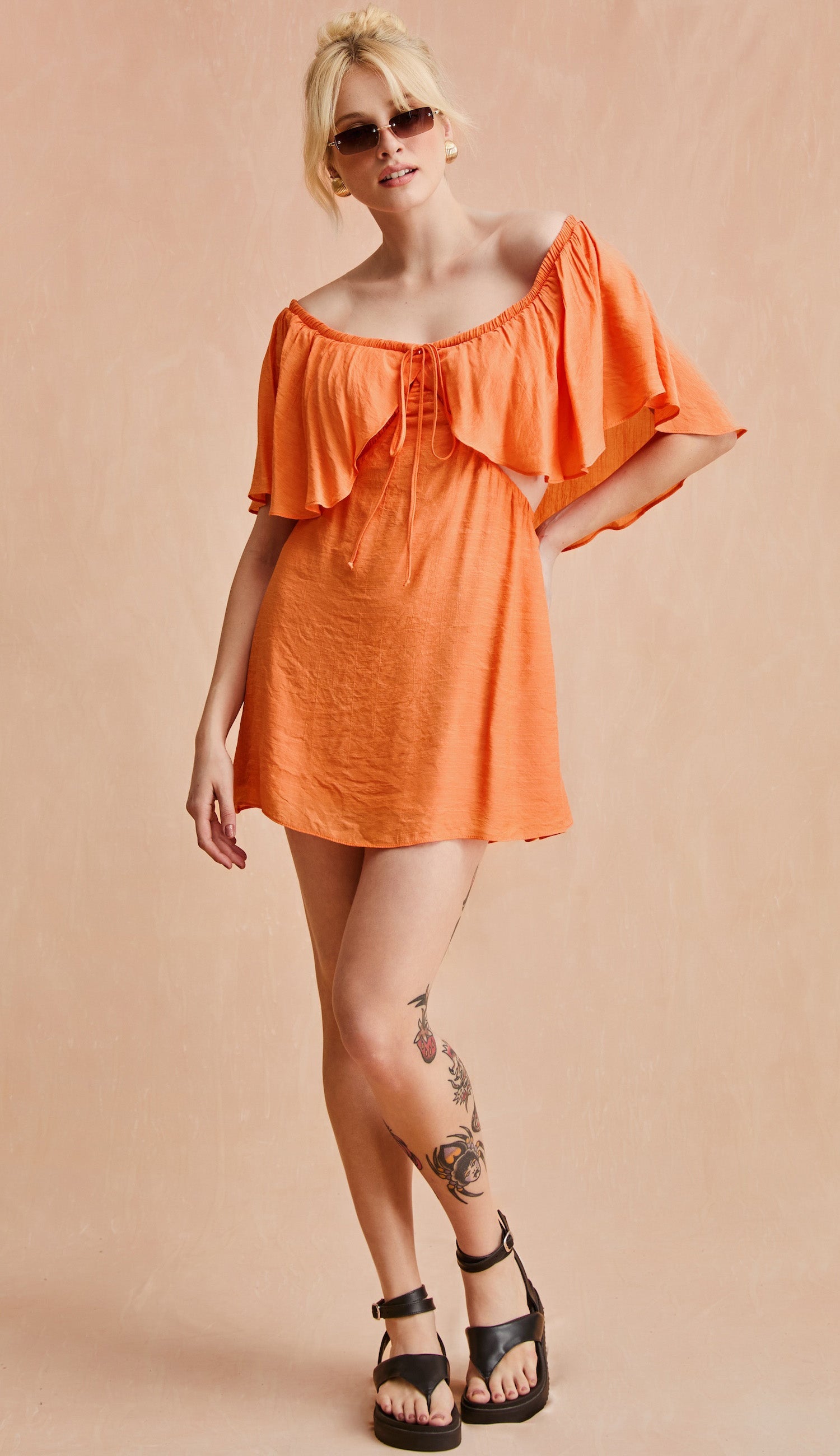 Vestido Faustina Laranja