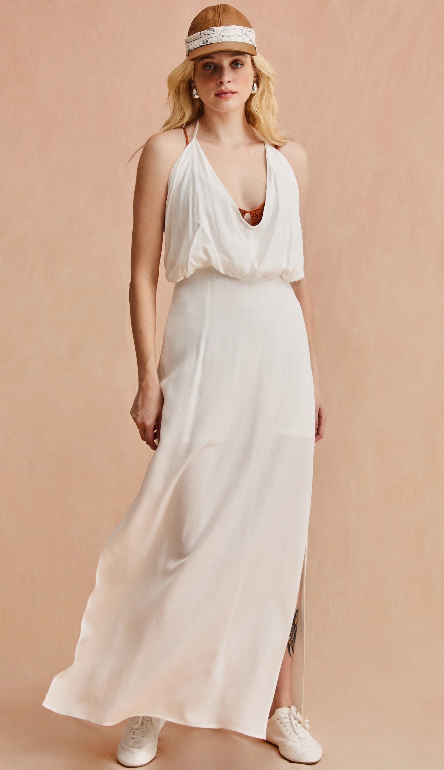 Vestido Manu Off White/terra