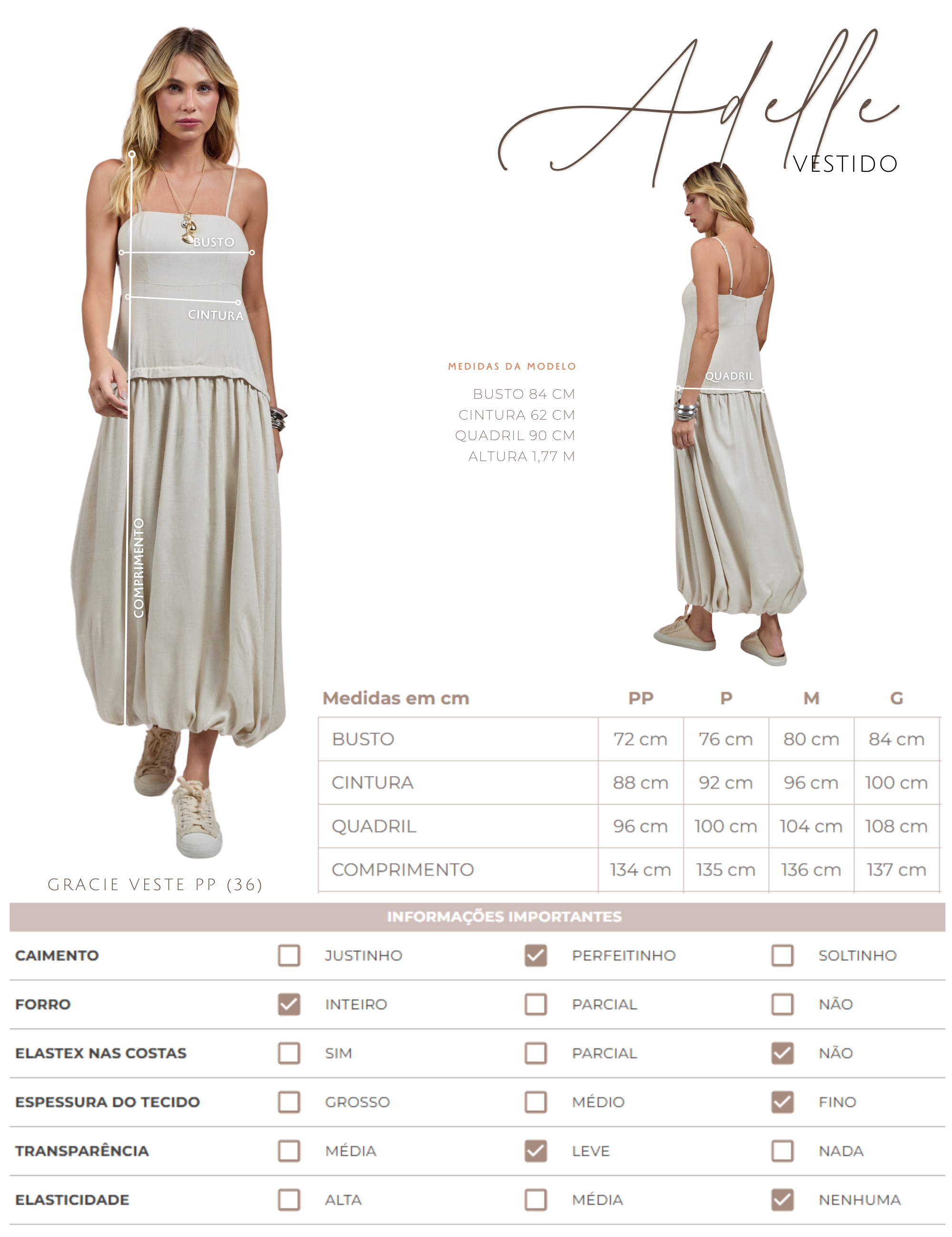 Vestido Adelle Natural