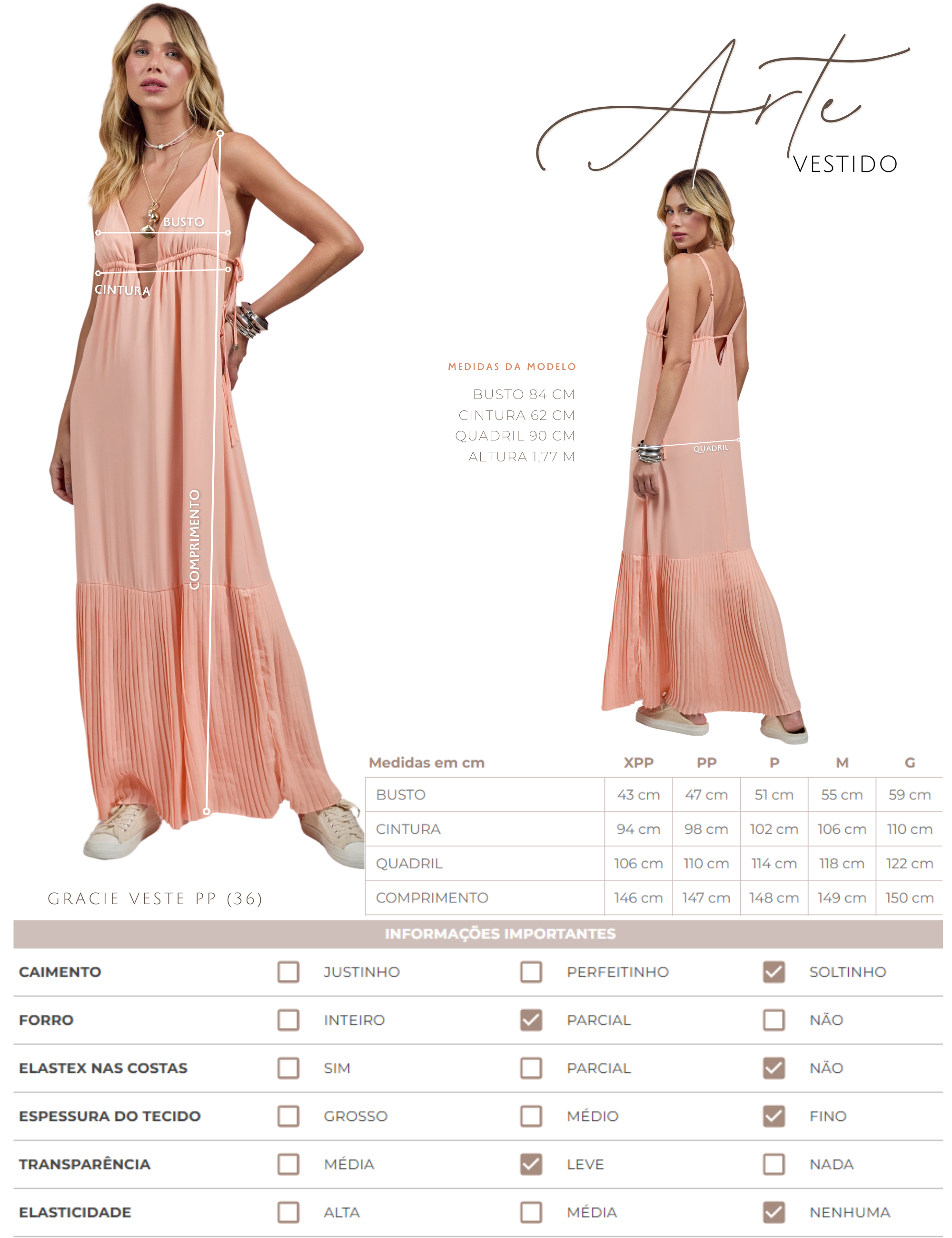 Vestido Arte Pêssego