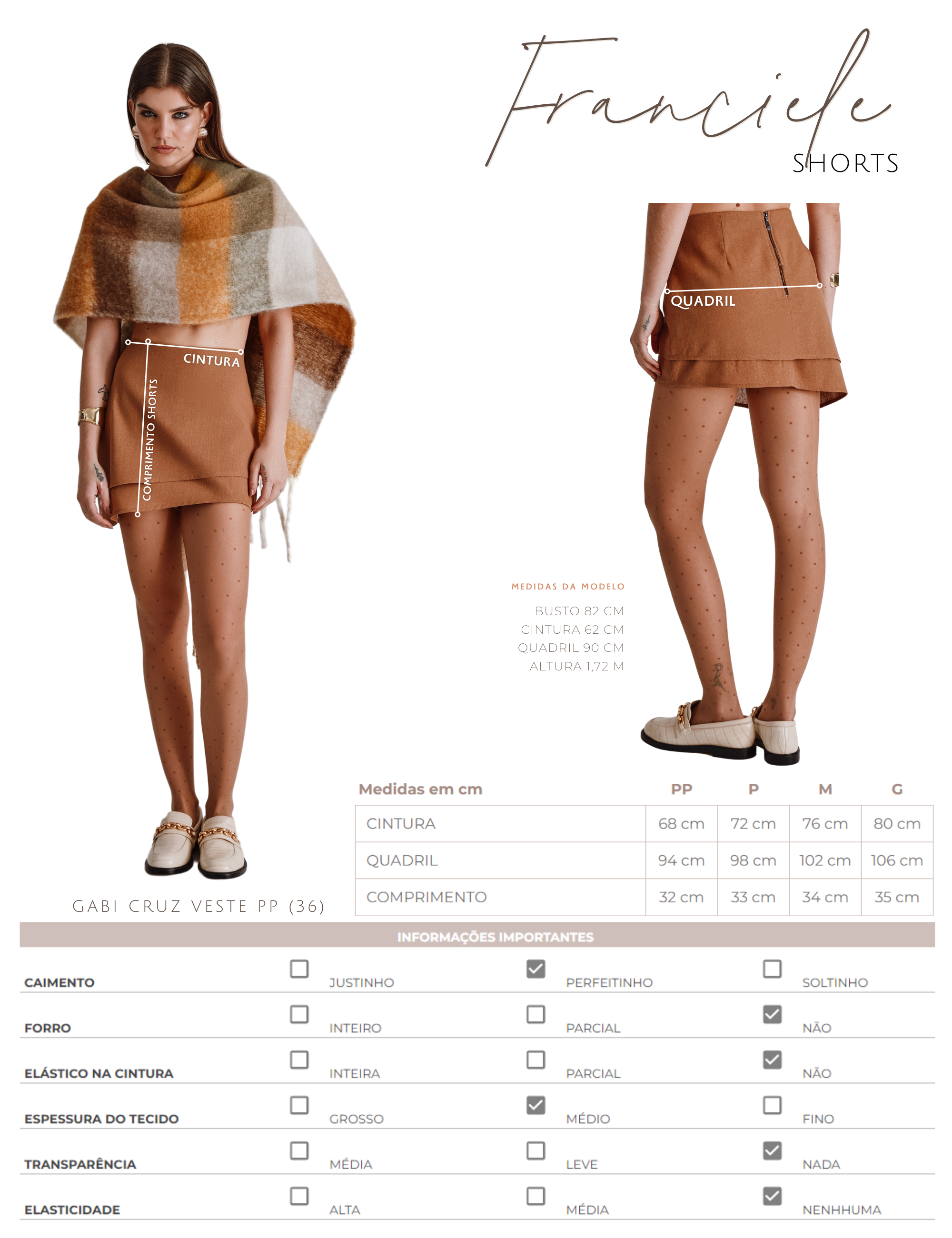 Shorts Franciele Preto