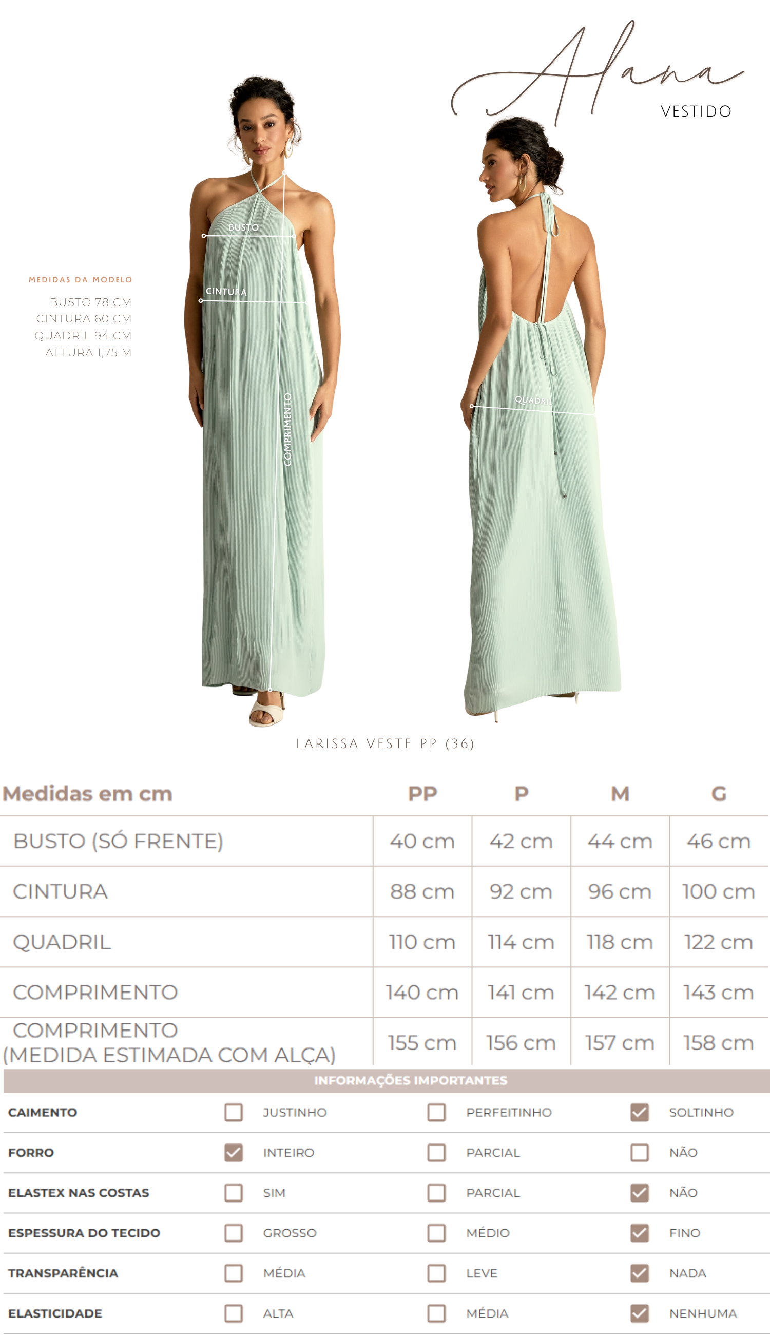 Vestido Alana Acqua