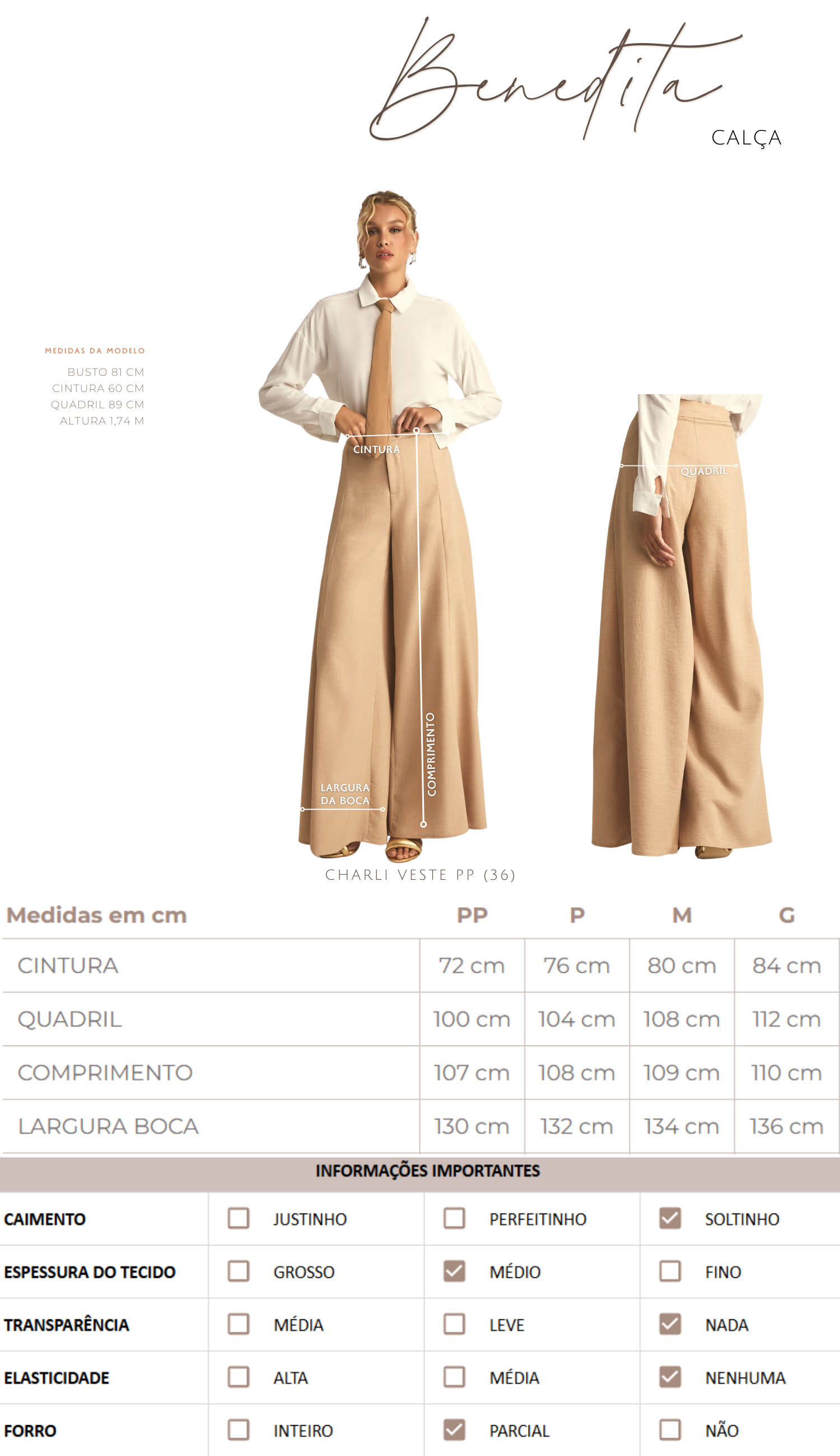 Calça Benedita Off White