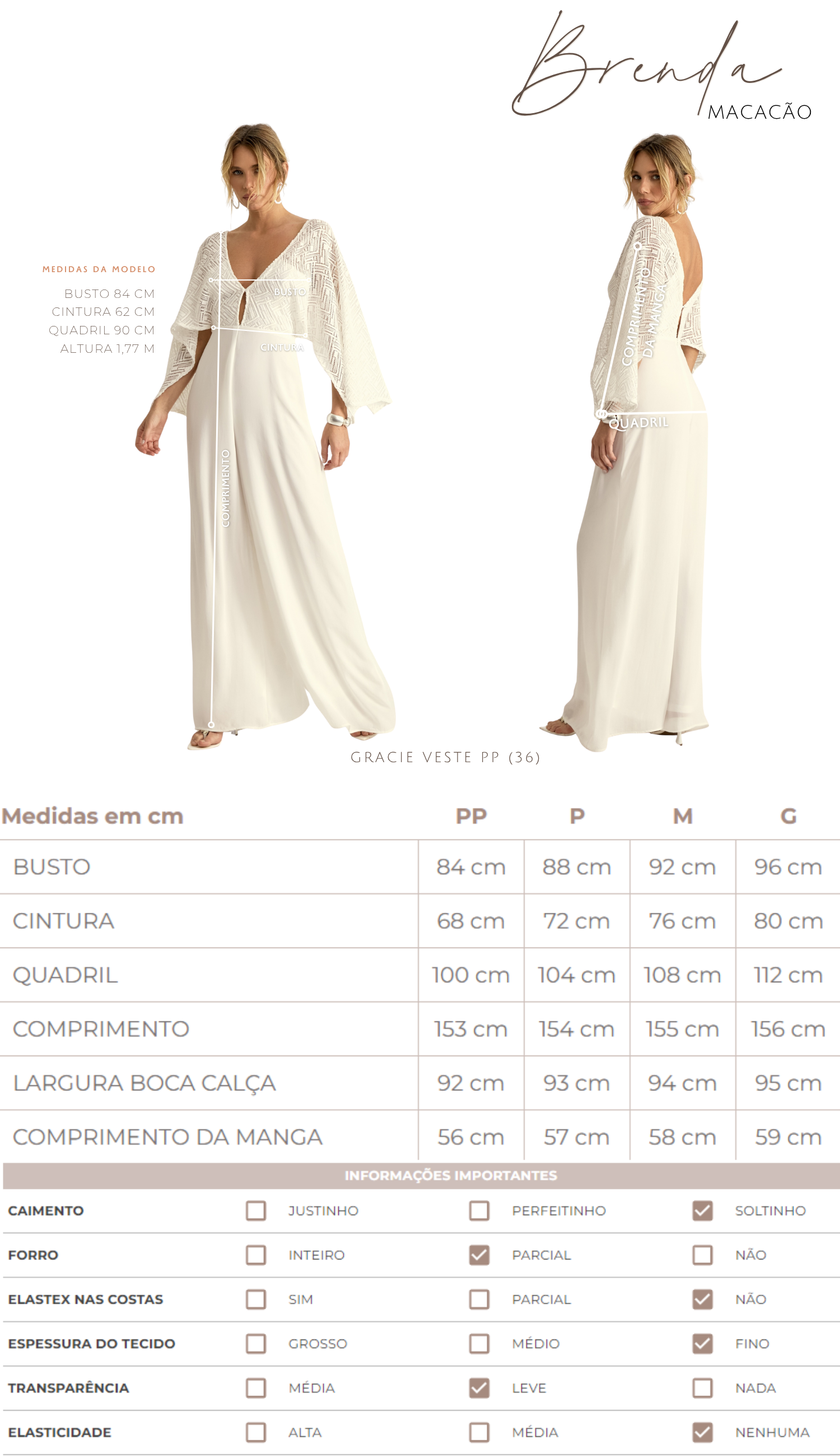 Macacão Brenda Off White