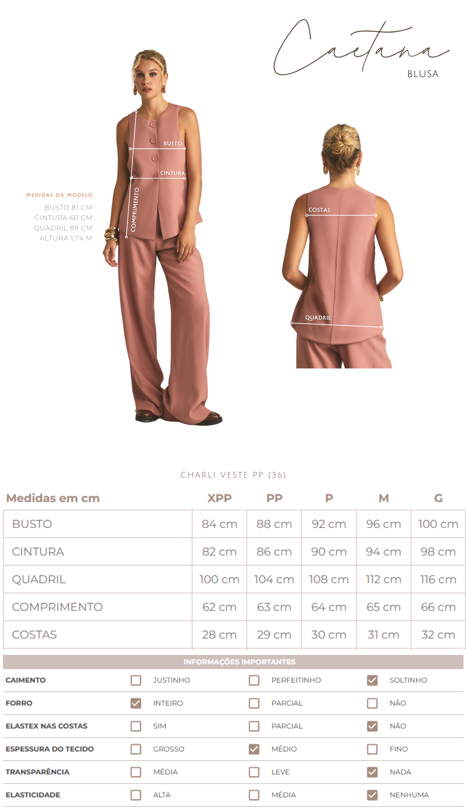 Blusa Caetana Nude