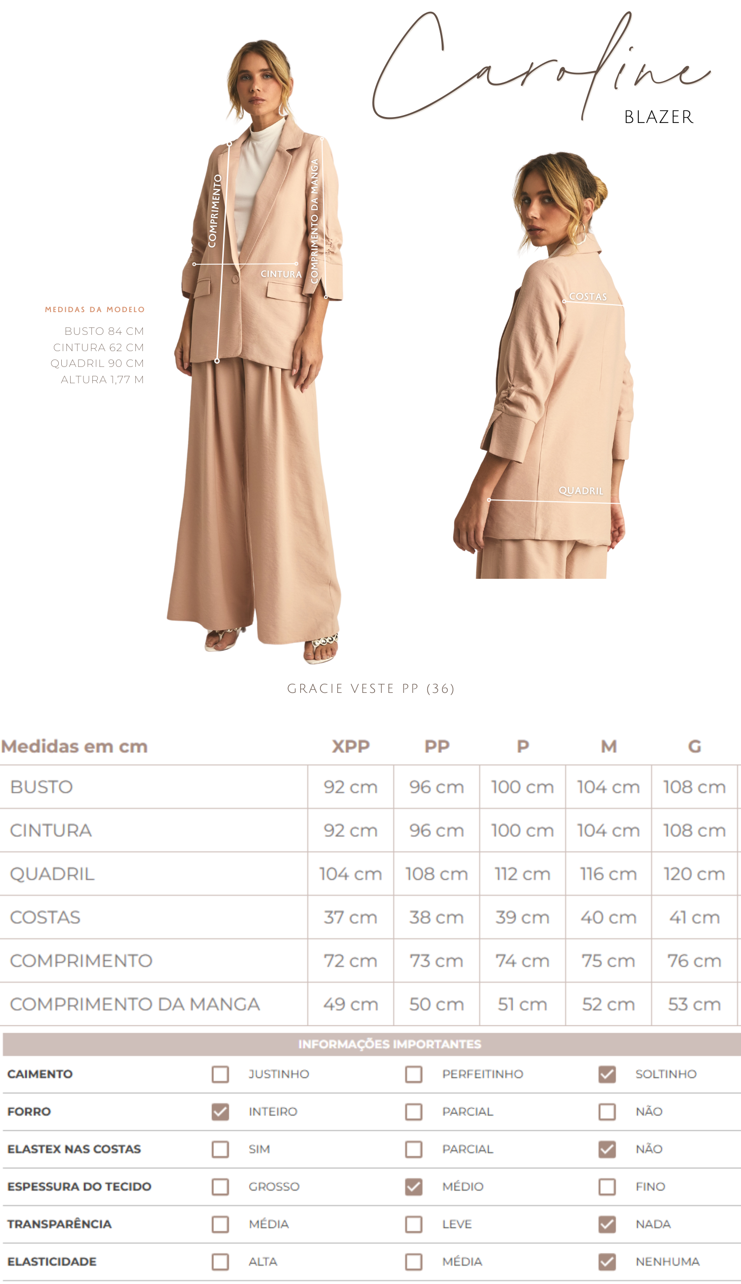 Blazer Caroline Preto