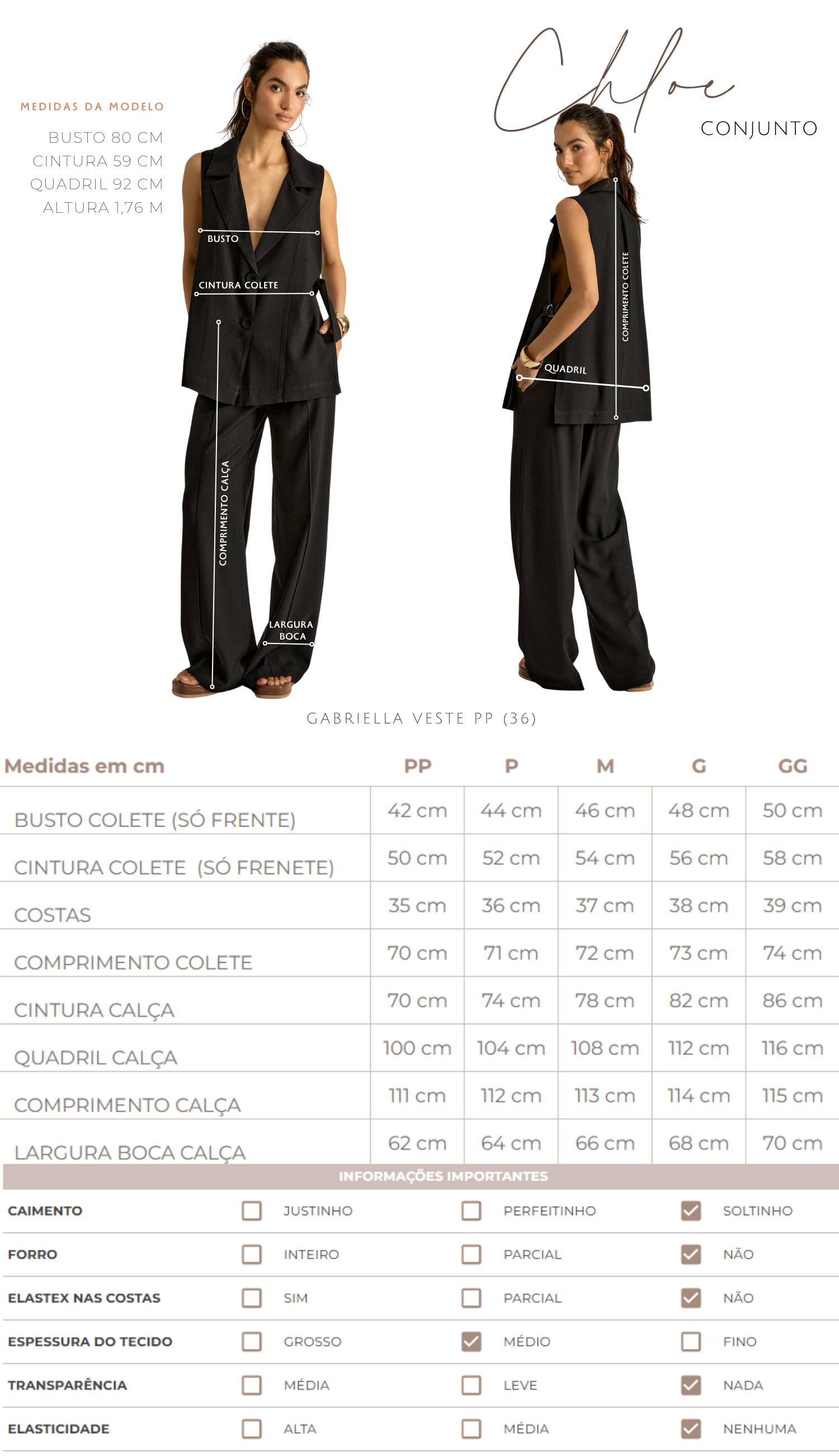 Conjunto Chloe Preto