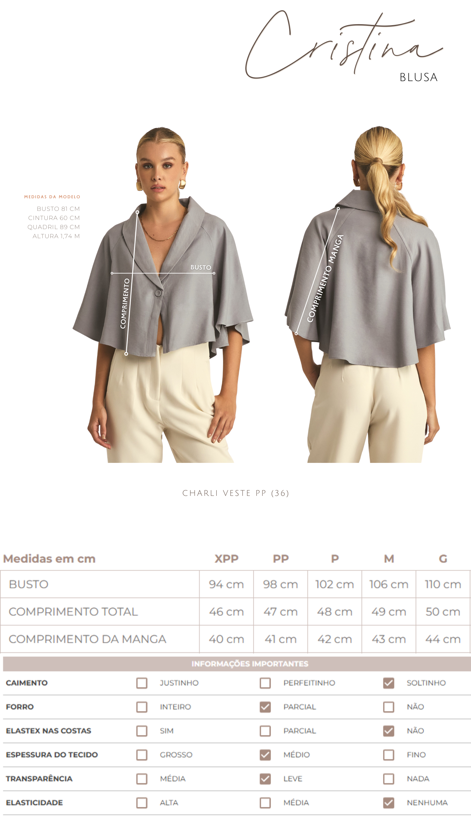 Blusa Cristina Natural