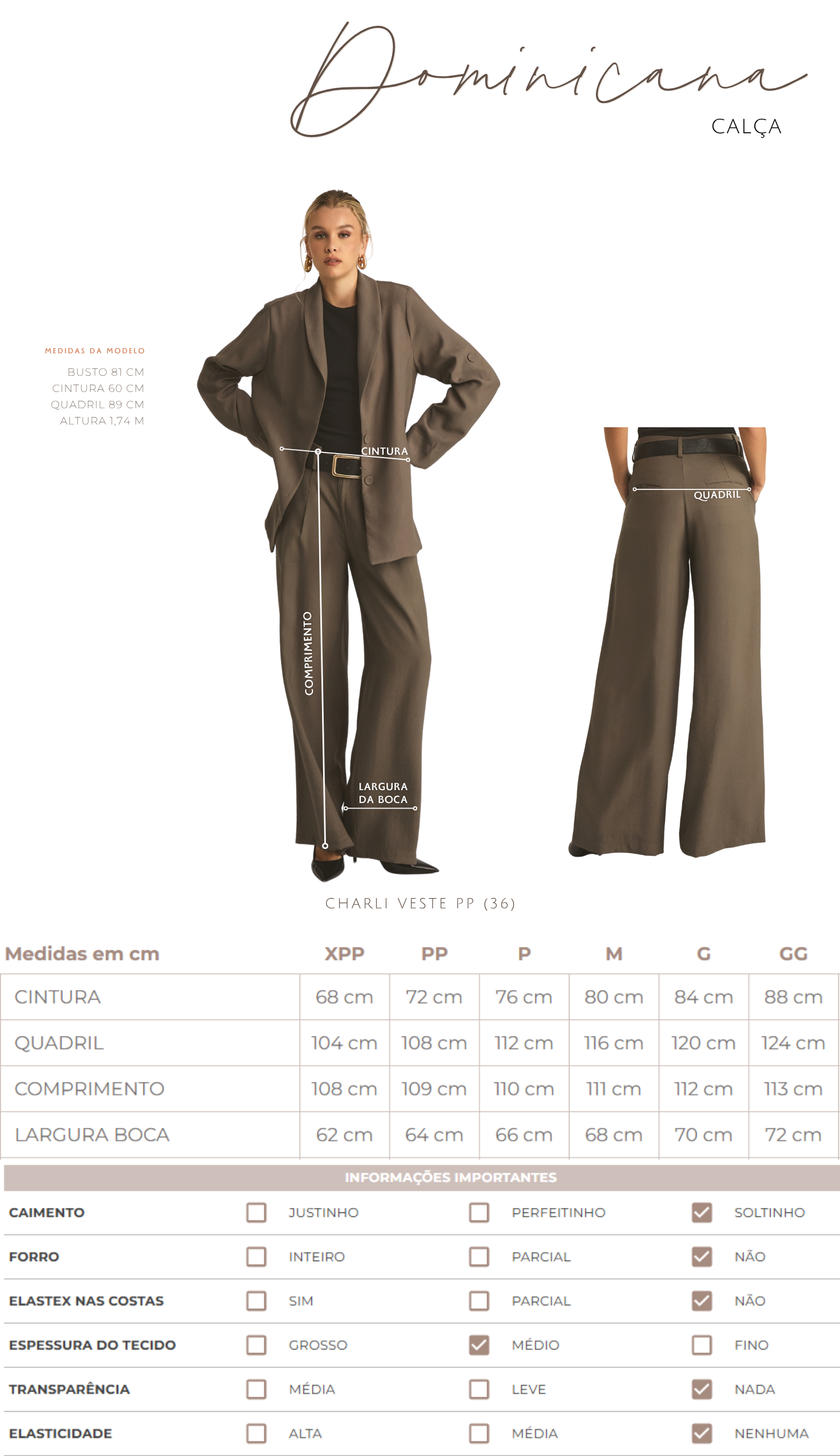 Calça Dominicana Chantilly