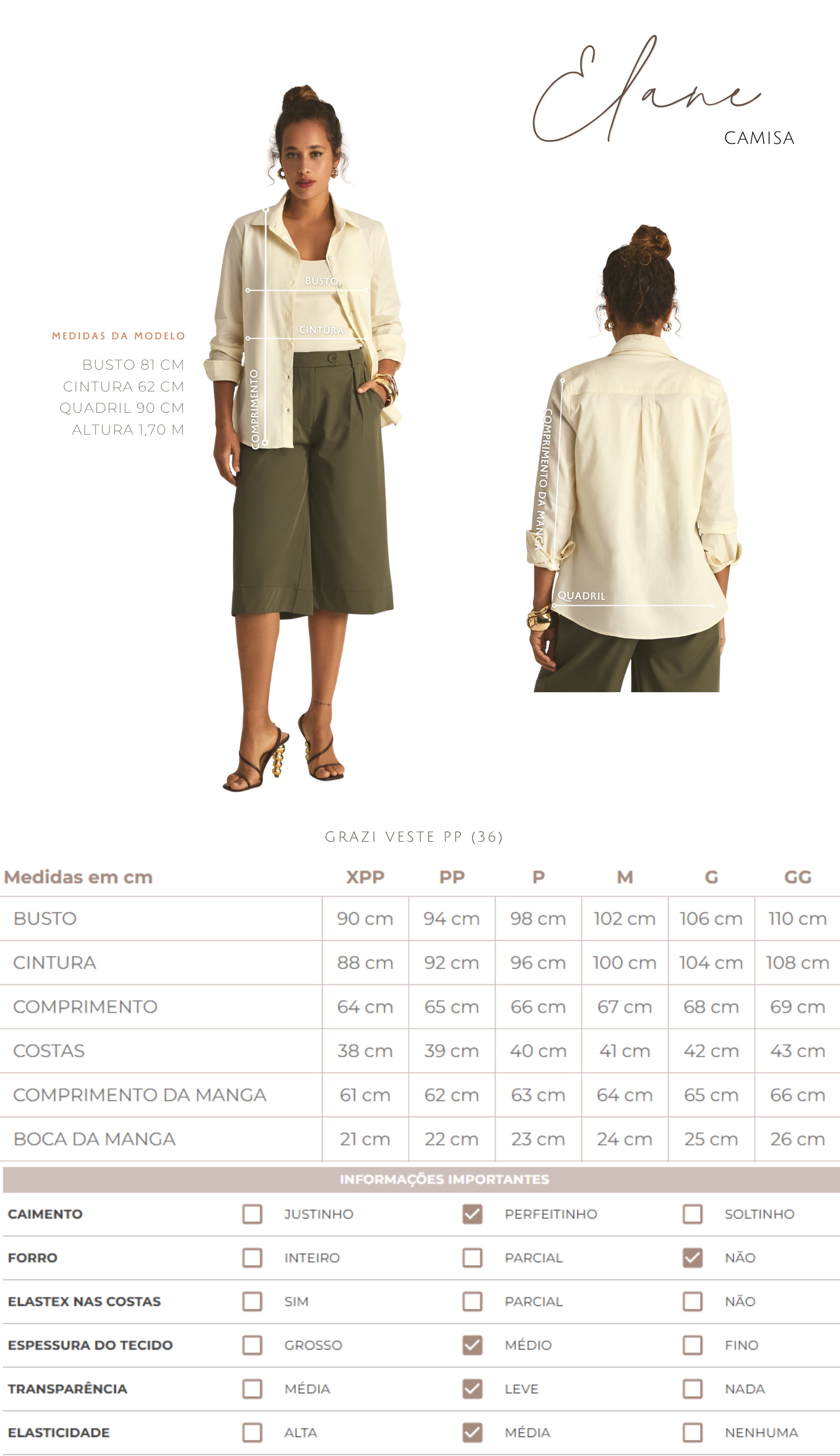 Camisa Elane Off White