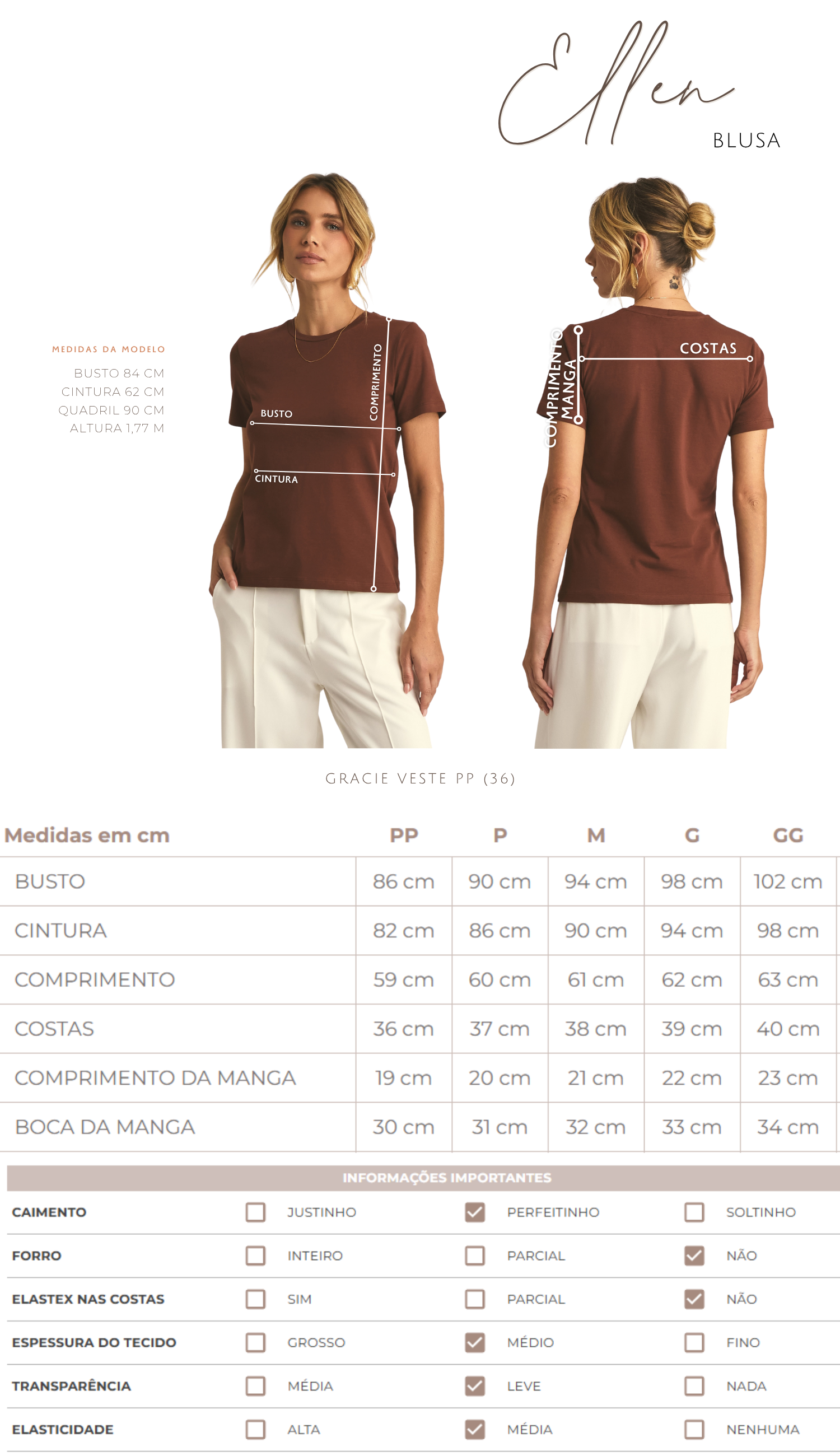 Blusa Ellen Mocha