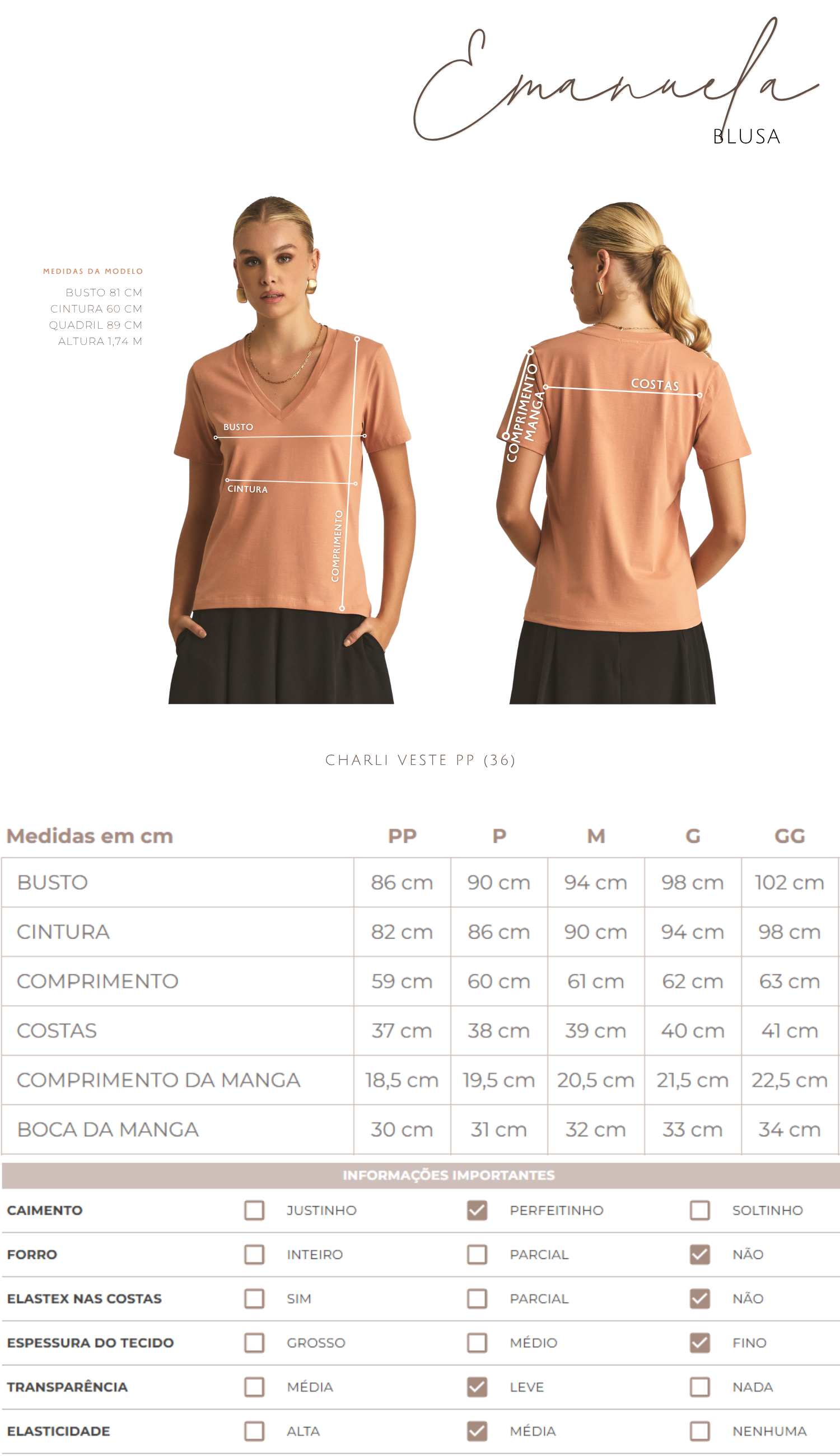 Blusa Emanuela Preto