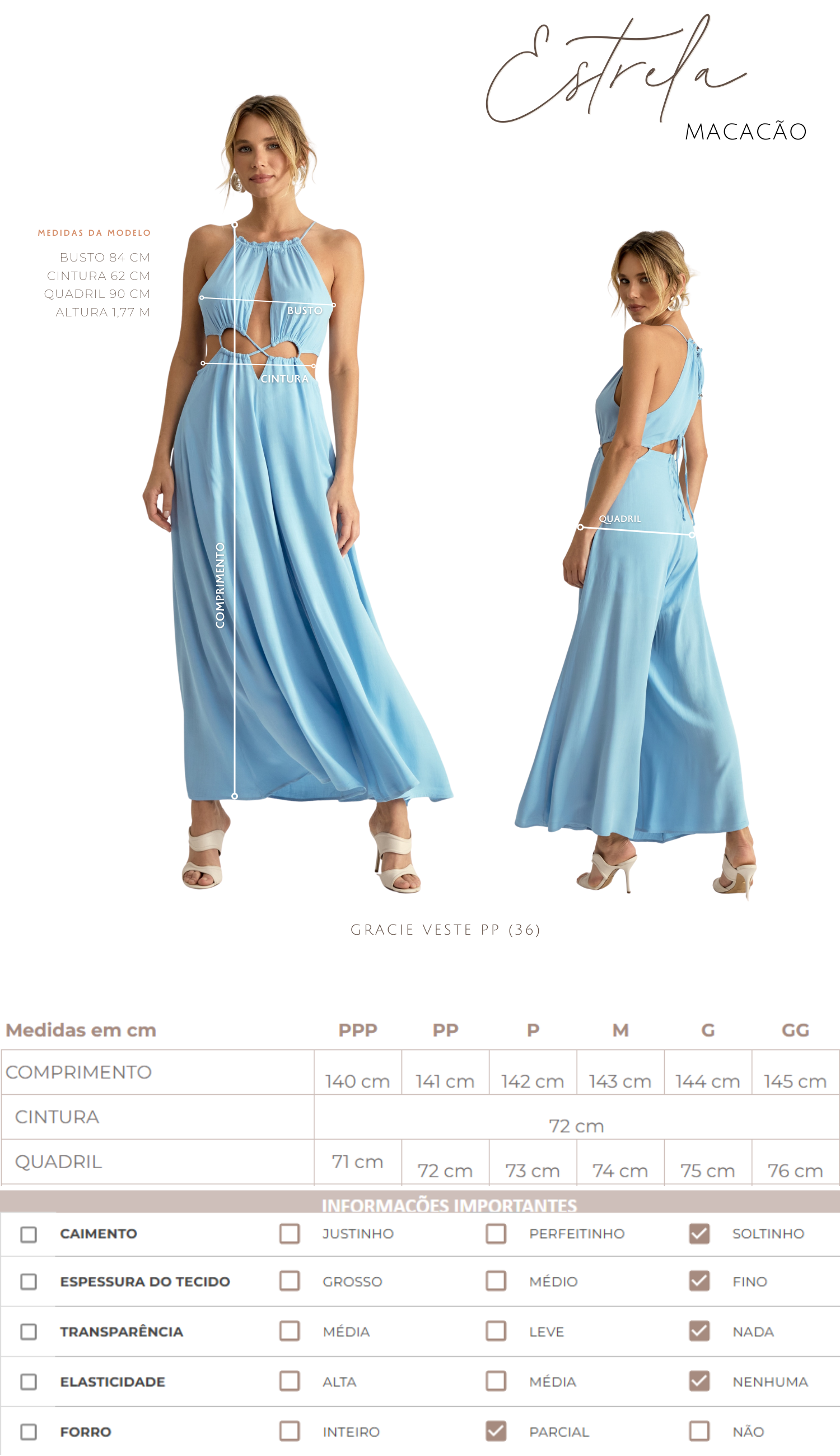 Macacão Estrela Pêssego