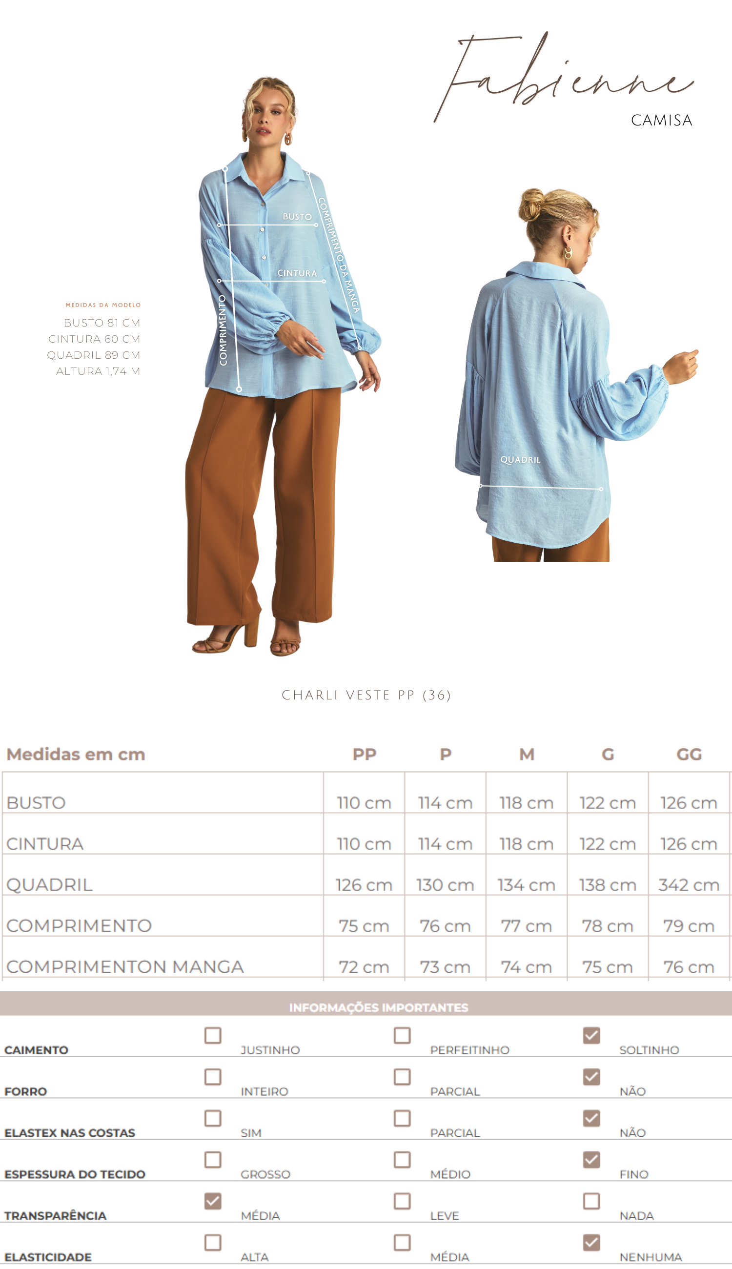 Camisa Fabienne Azul