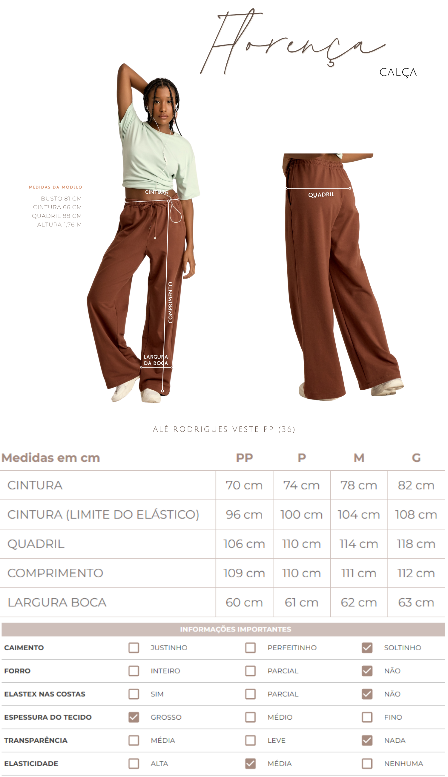 Calça Florença Café