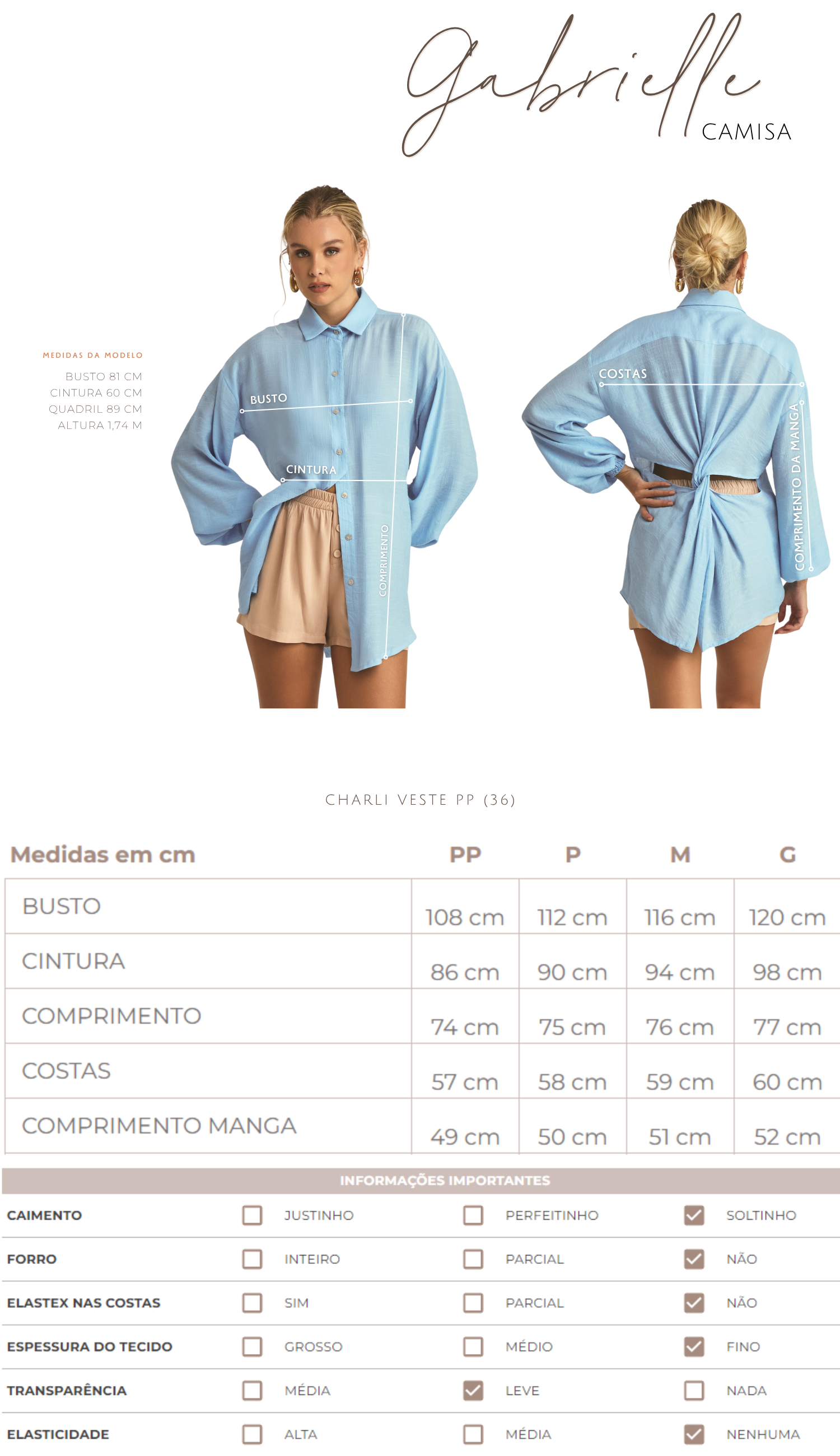 Camisa Gabrielle Off White