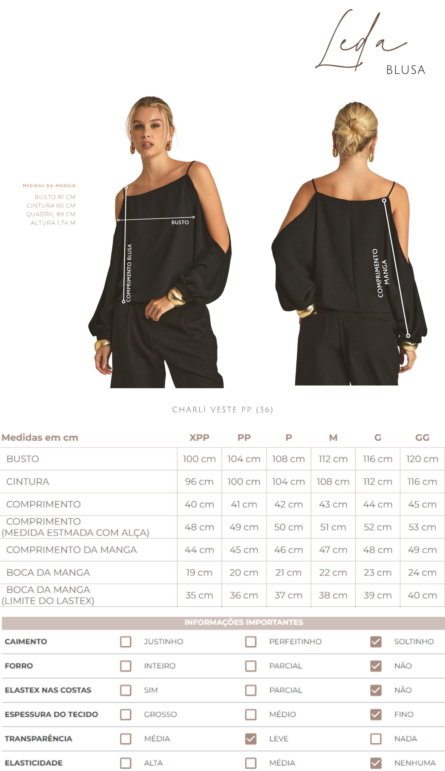 Blusa Leda Preto