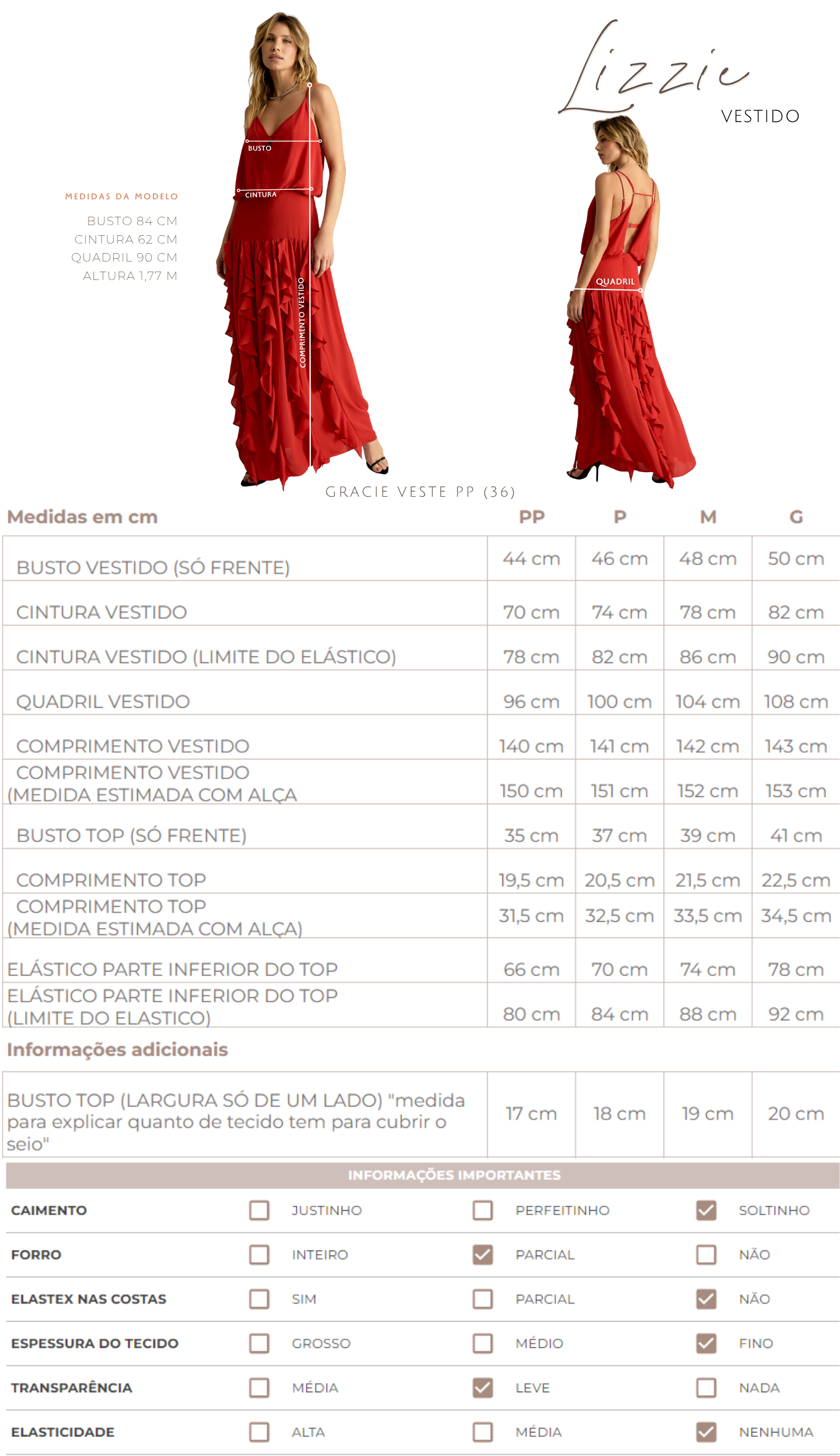 Vestido Lizzie Cereja