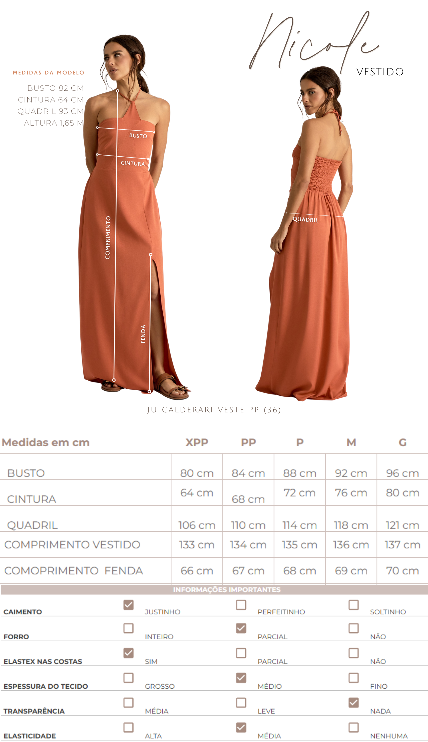Vestido Nicole Laranja