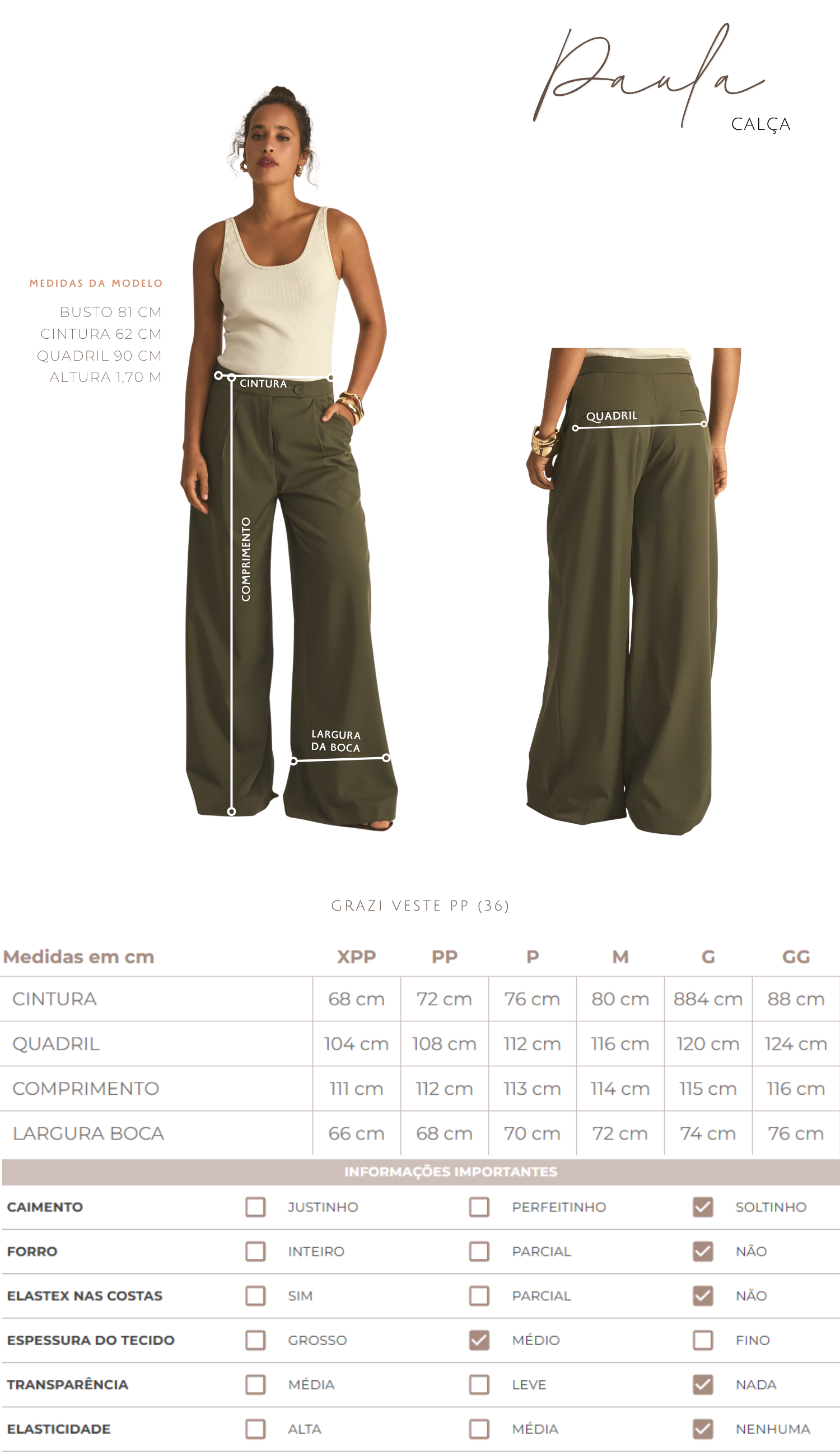 Calça Paula Caqui