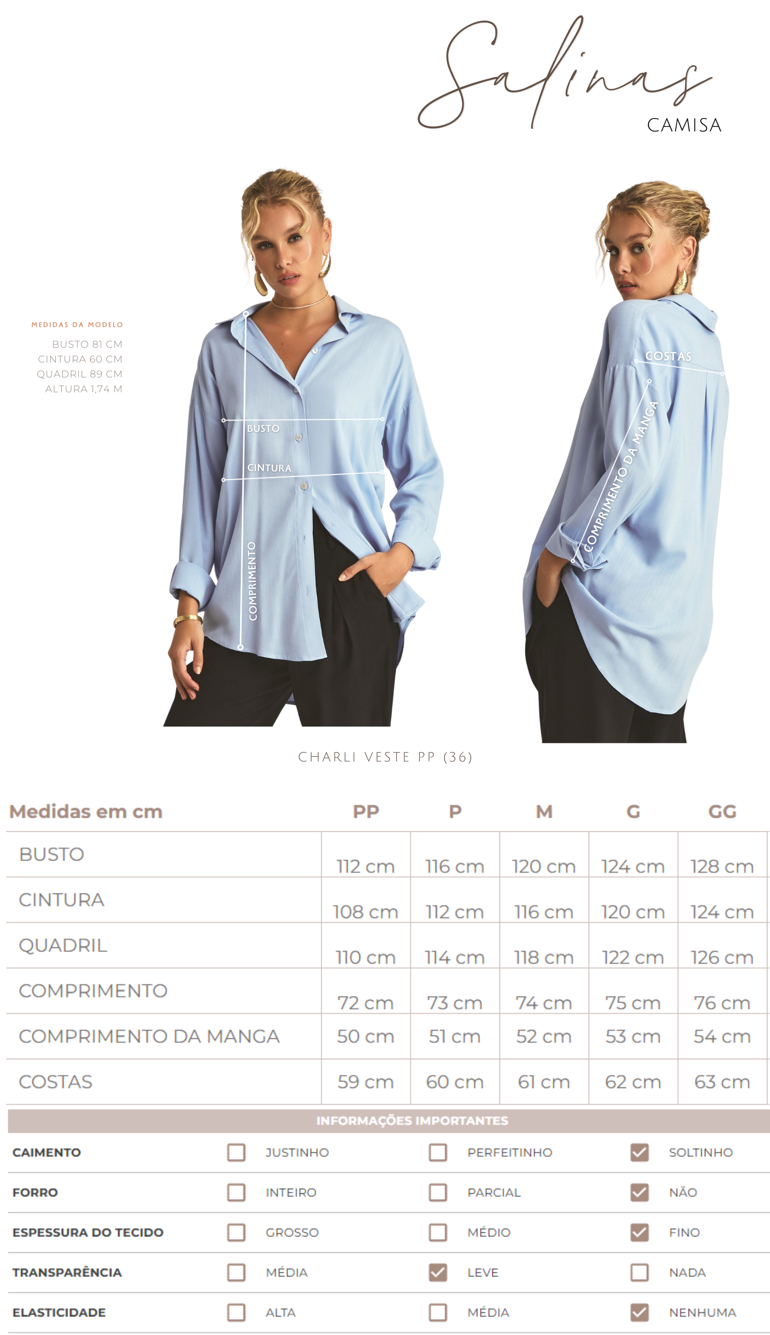 Camisa Salinas Preto