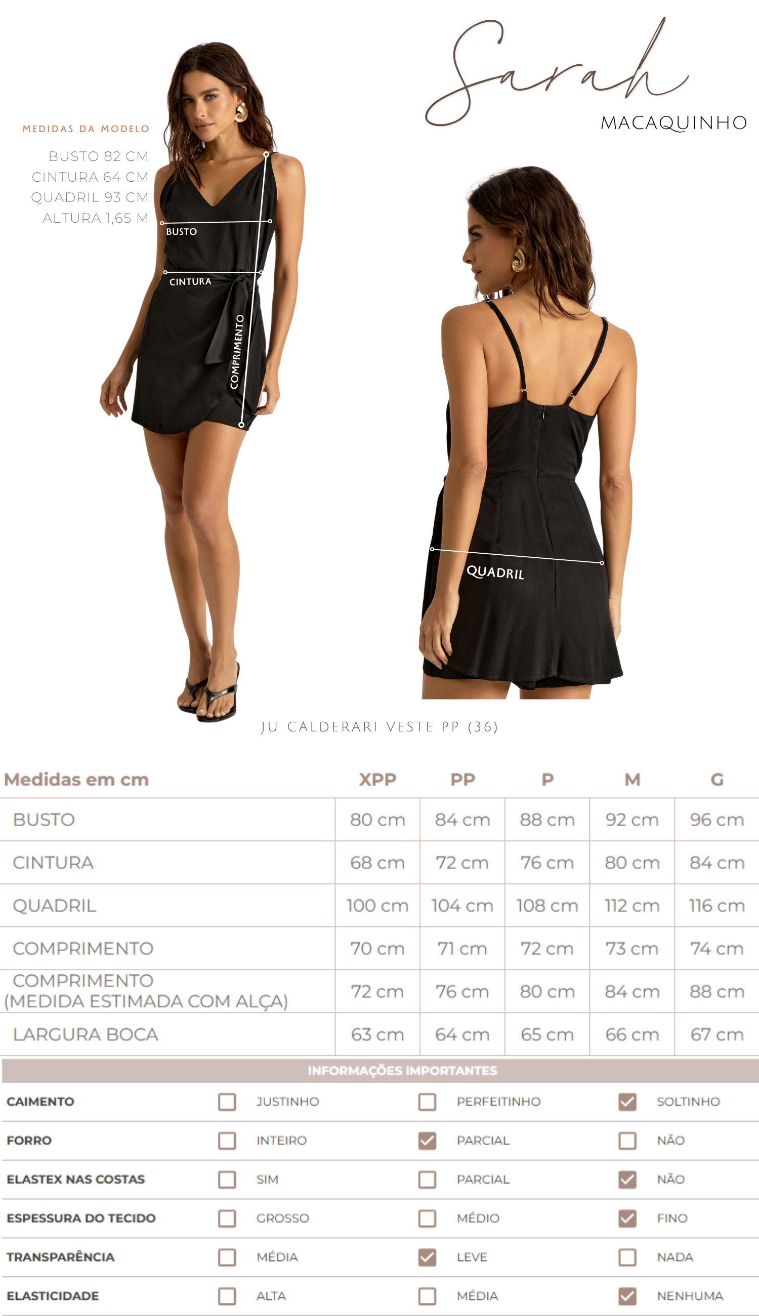 Macaquinho Sarah Preto