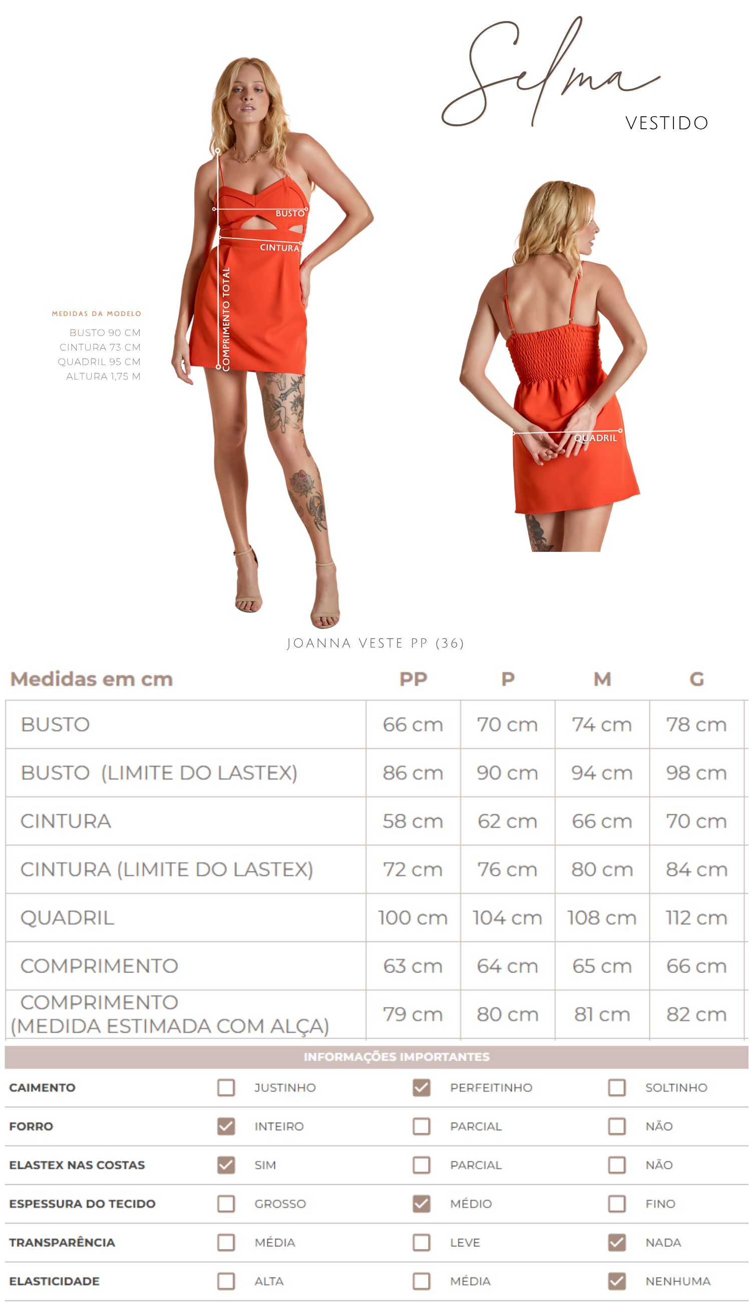 Vestido Selma Laranja