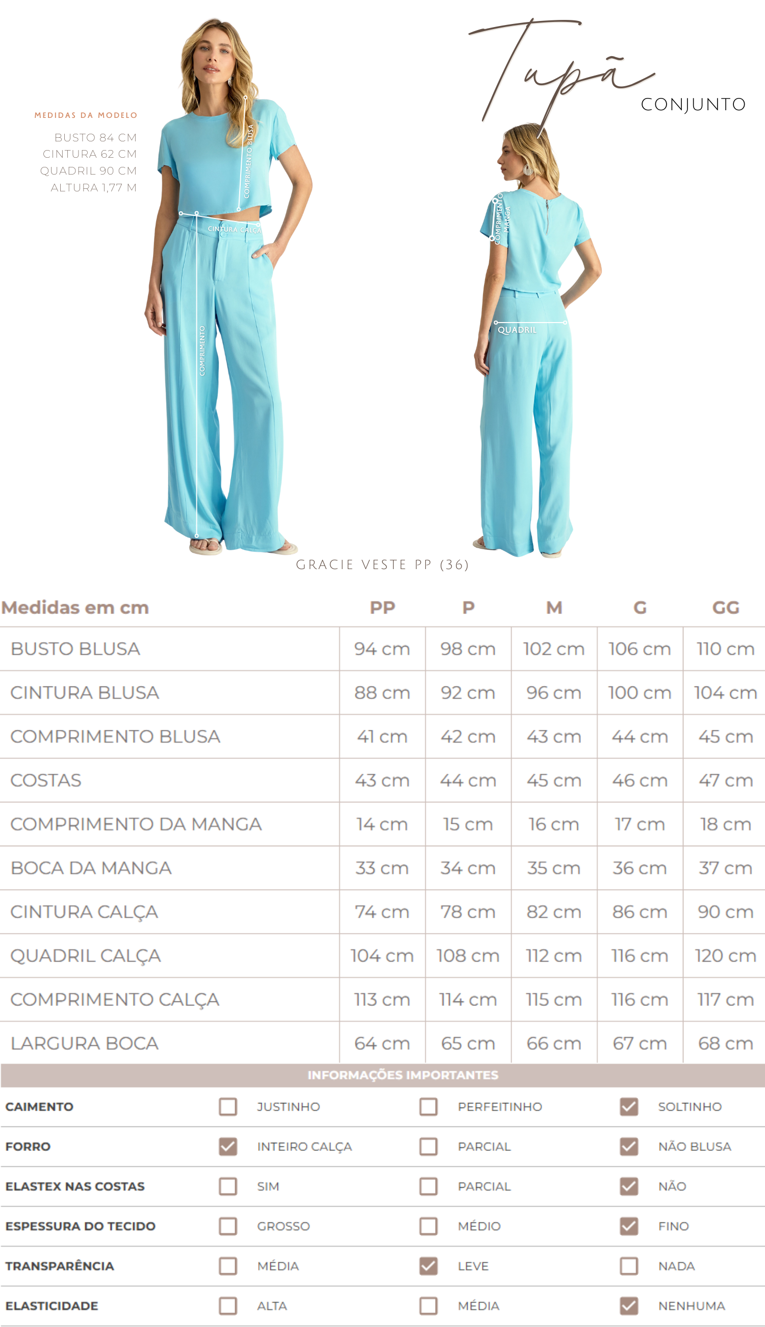 Conjunto Tupã Azul Céu